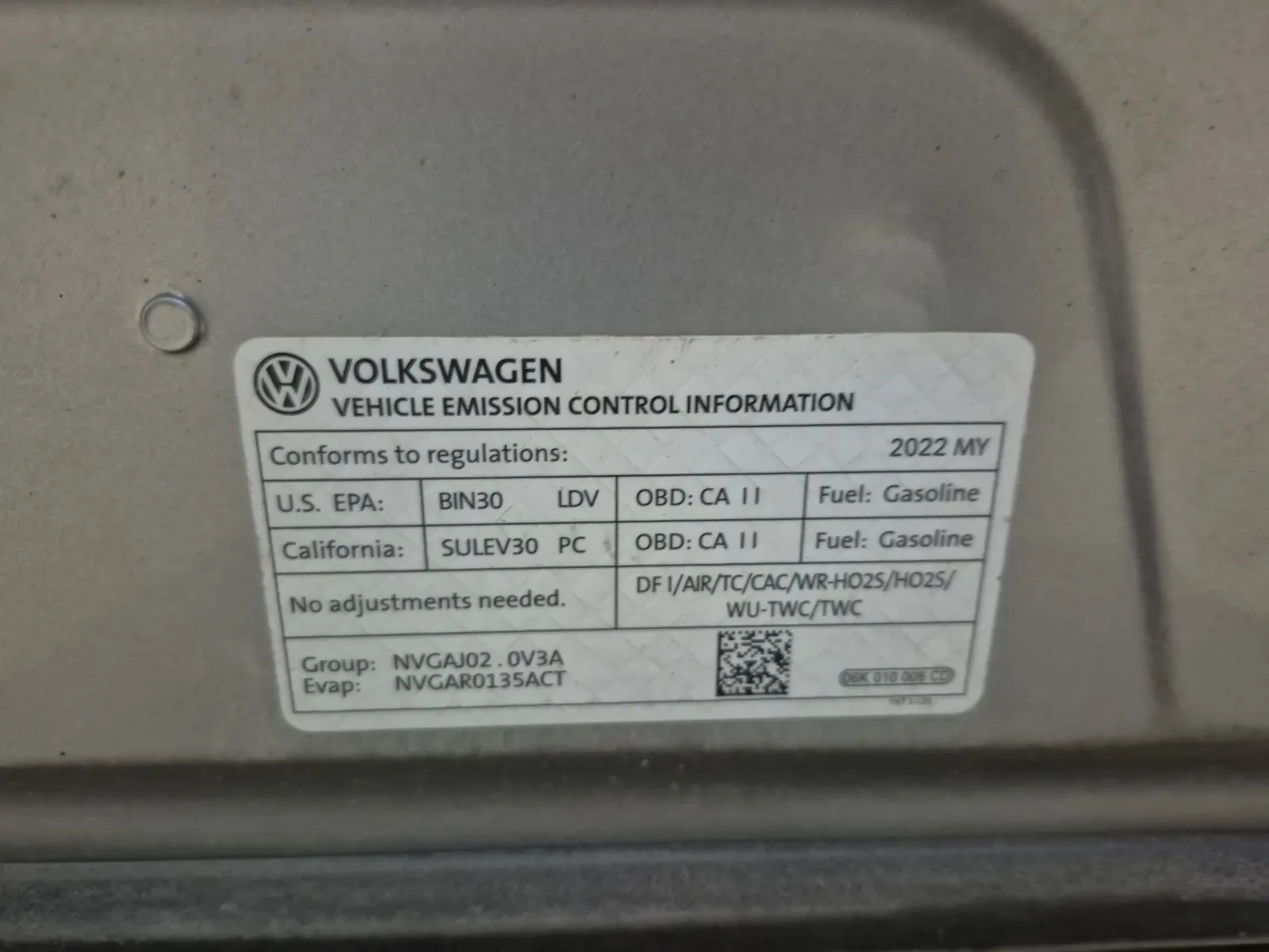 Emission Sticker Photo