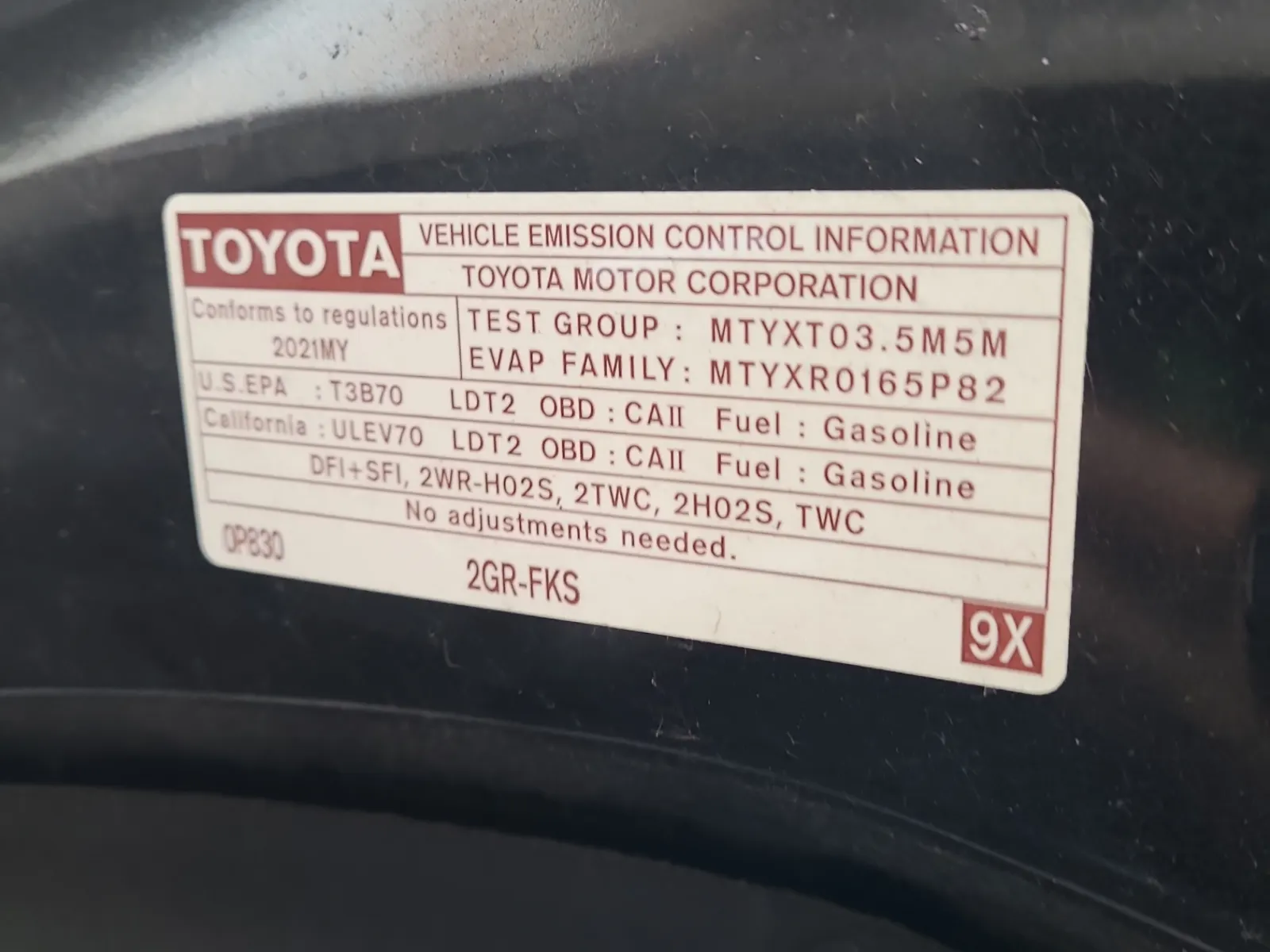 Emission Sticker Photo