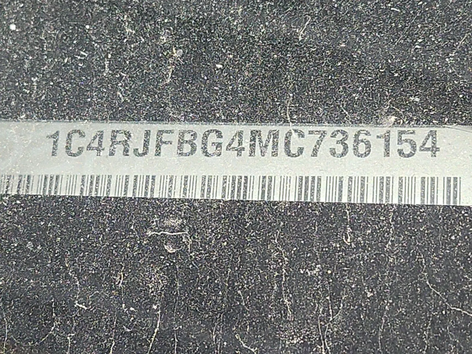 Dash VIN Plate Photo