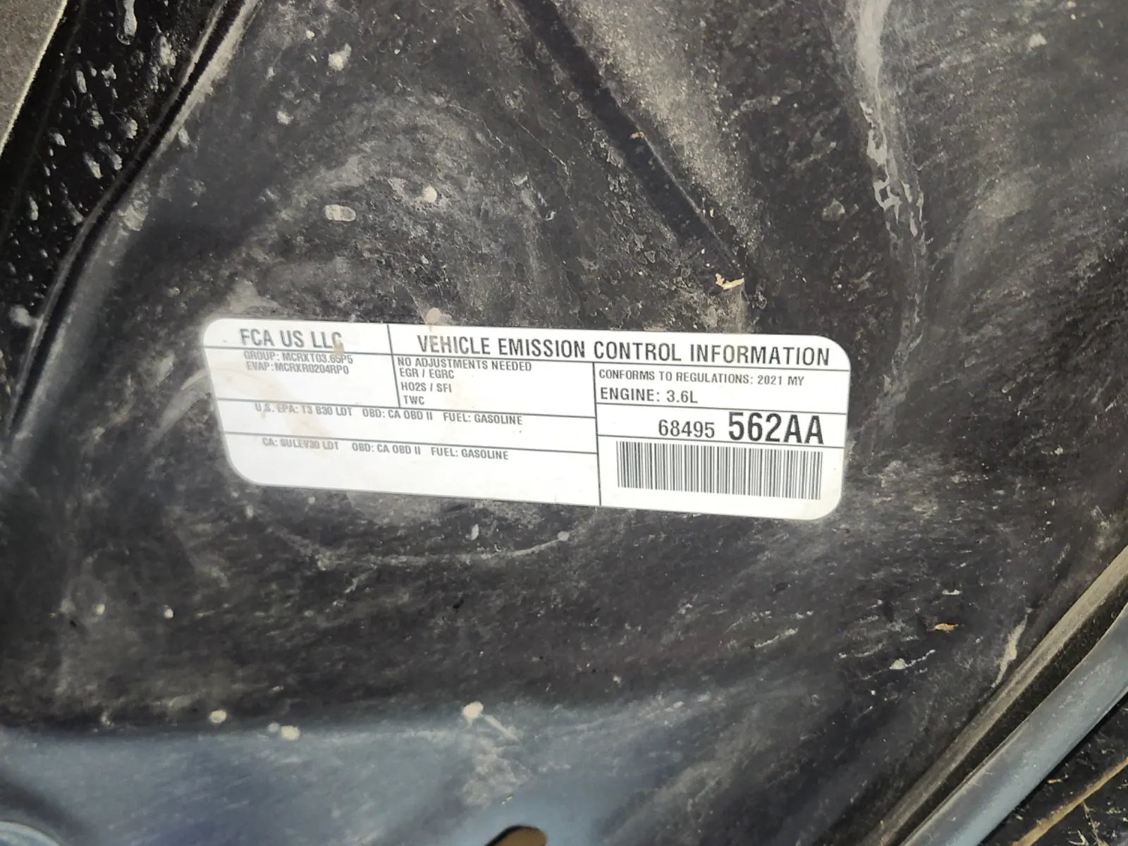 Emission Sticker Photo