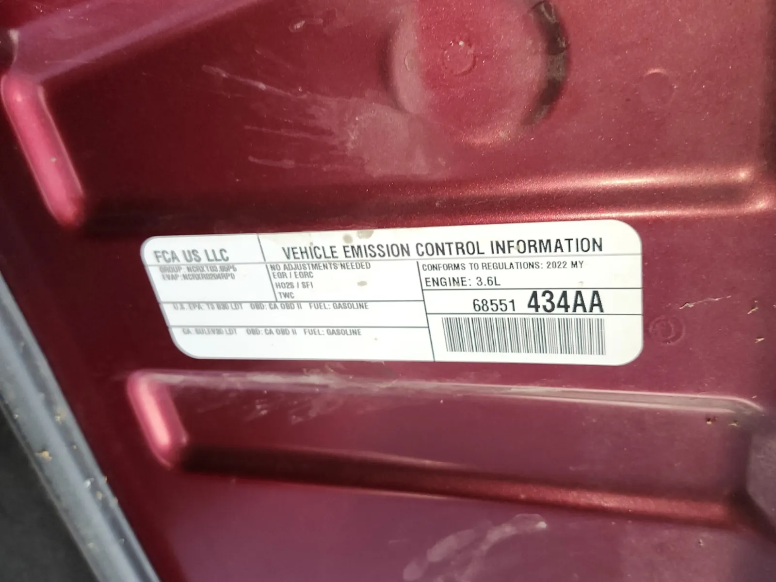 Emission Sticker Photo