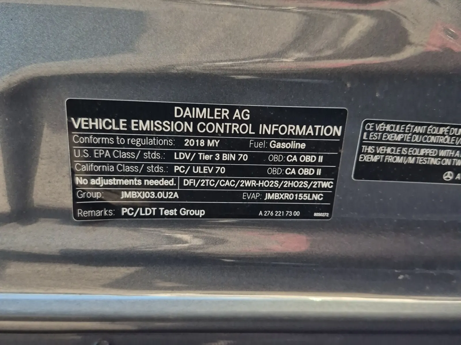 Emission Sticker Photo