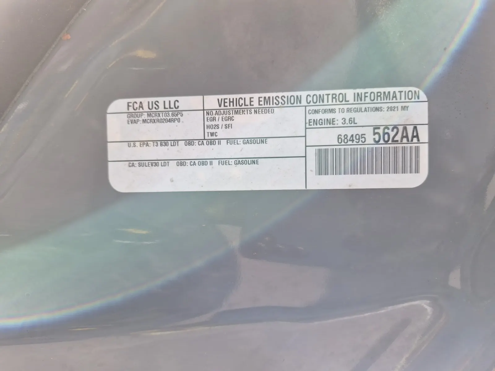 Emission Sticker Photo