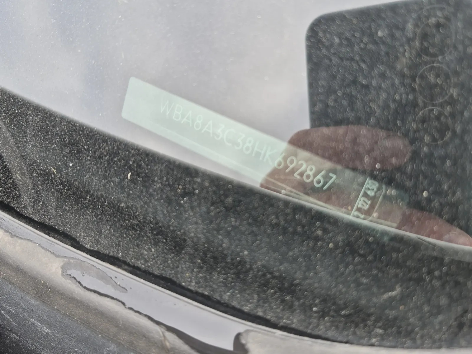 Dash VIN Plate Photo
