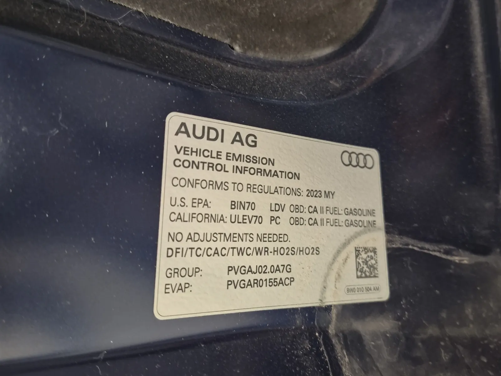 Emission Sticker Photo
