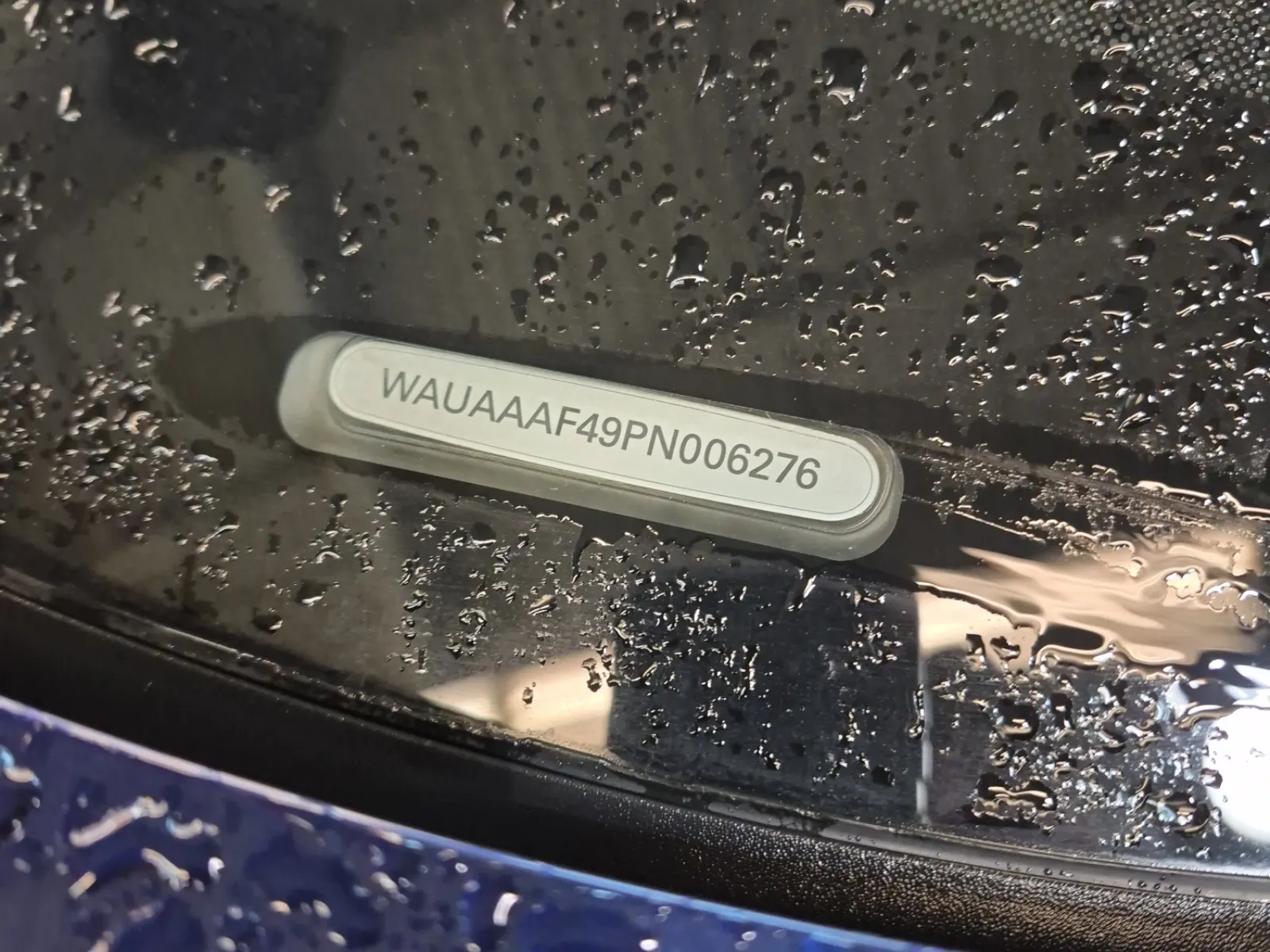 Dash VIN Plate Photo