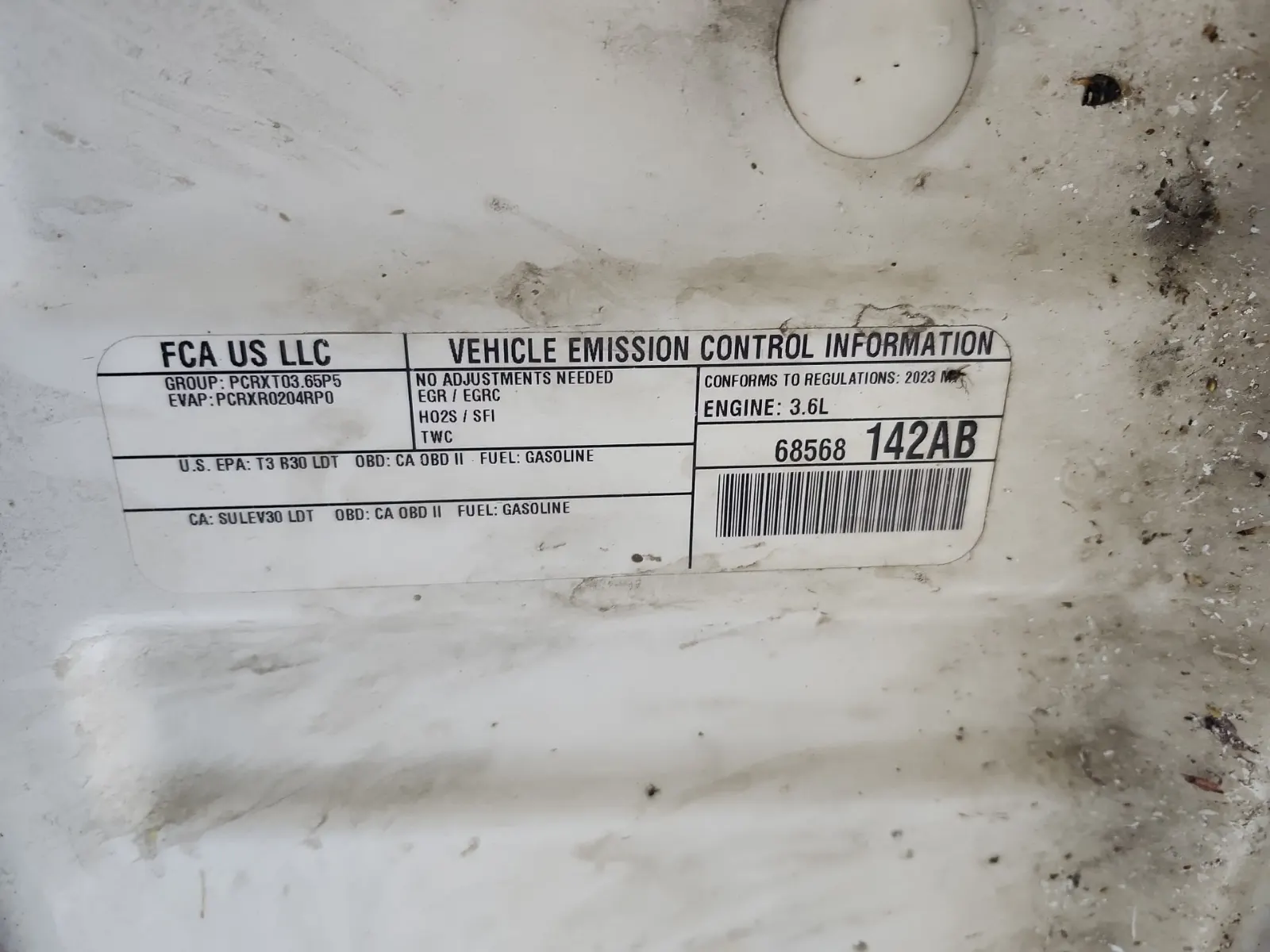 Emission Sticker Photo