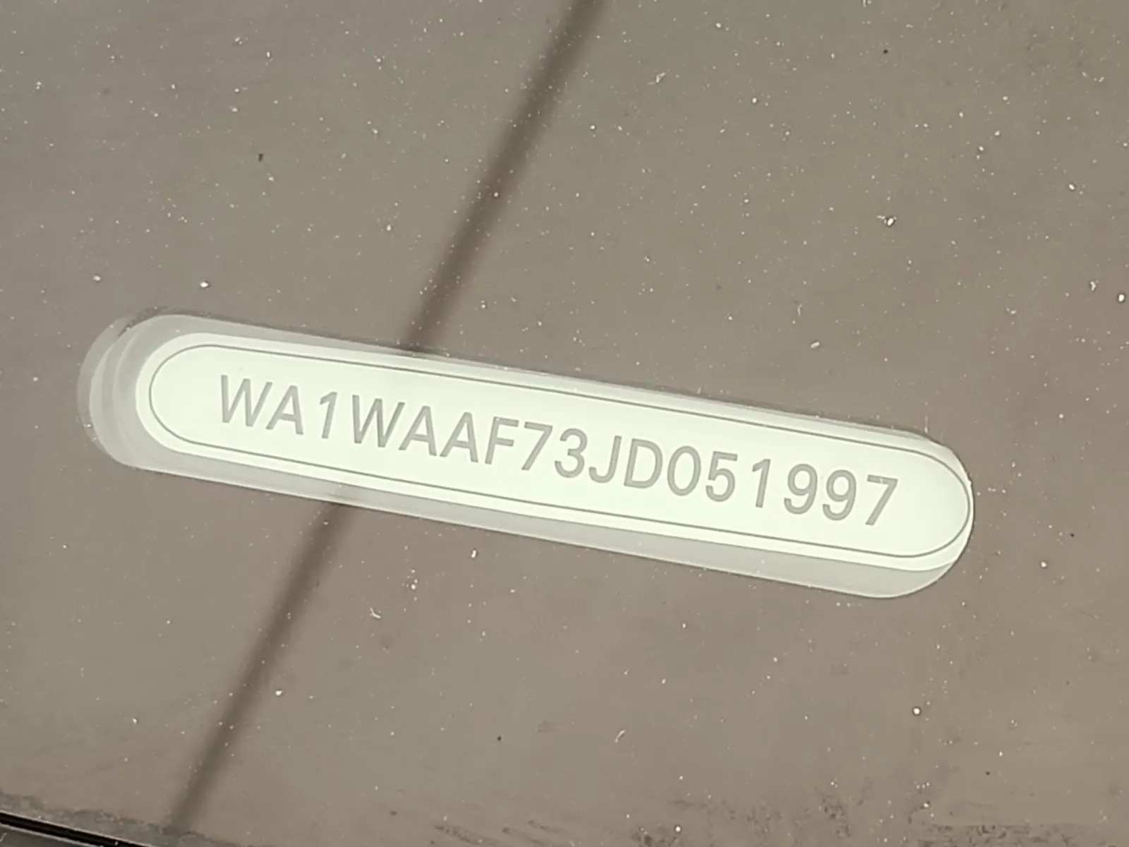 Dash VIN Plate Photo
