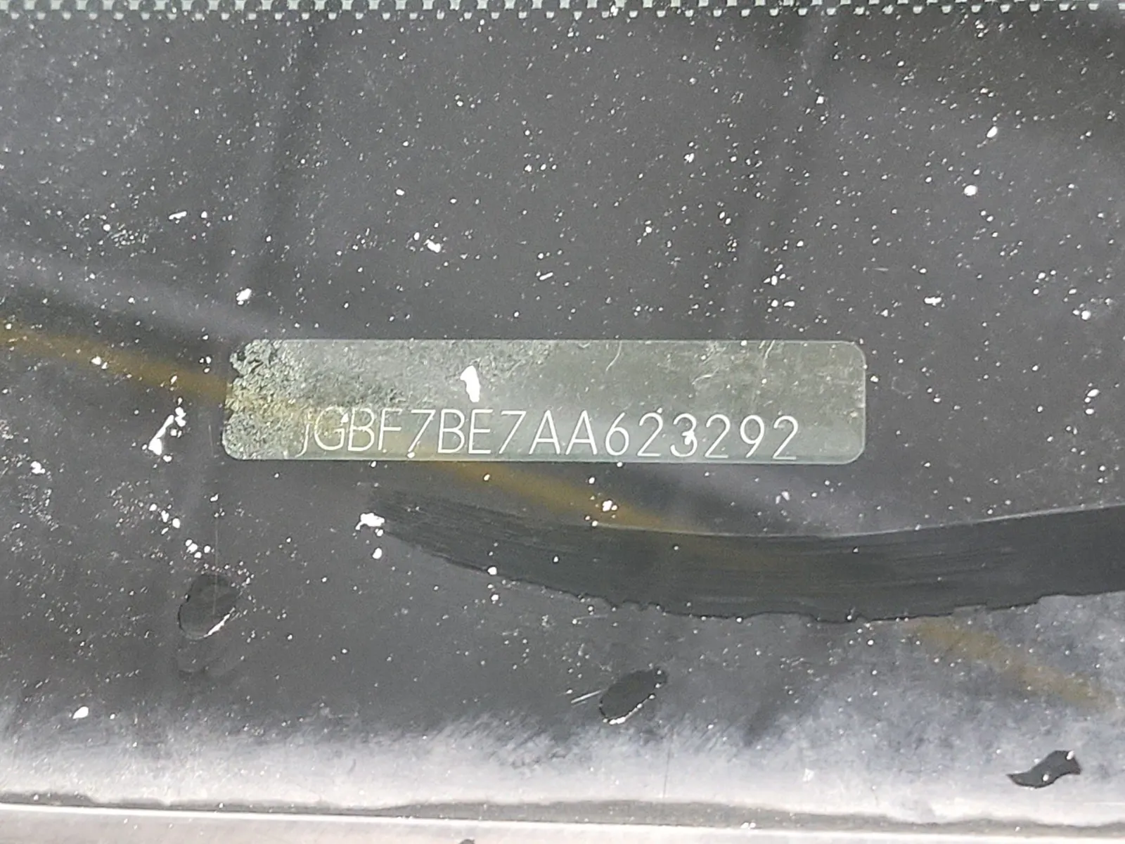 Dash VIN Plate Photo