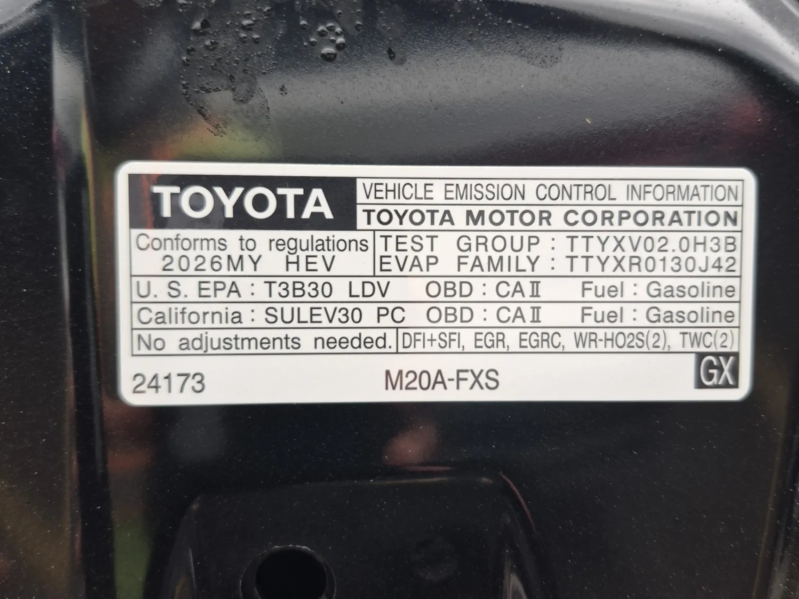 Emission Sticker Photo