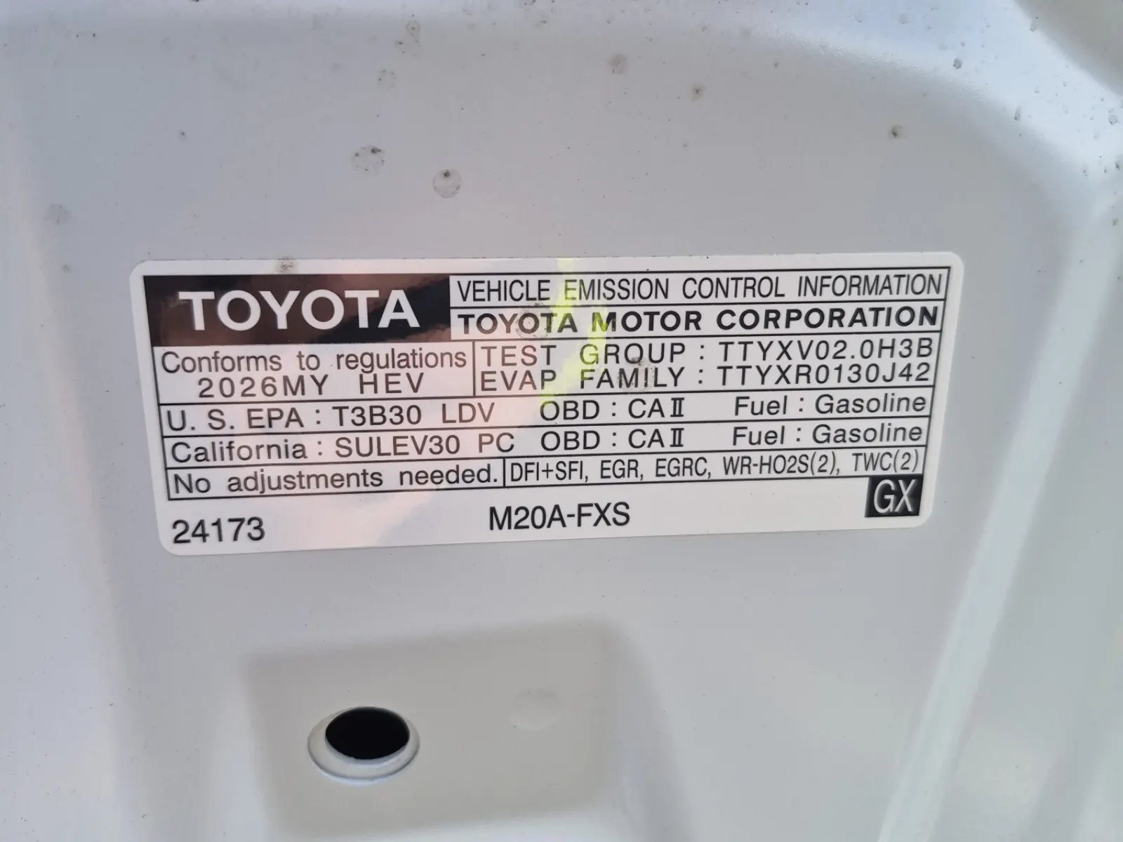 Emission Sticker Photo