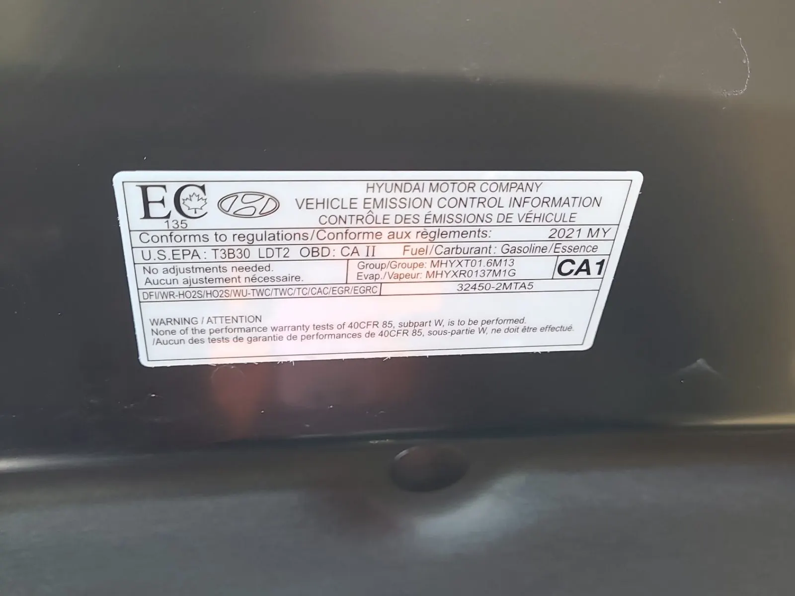 Emission Sticker Photo