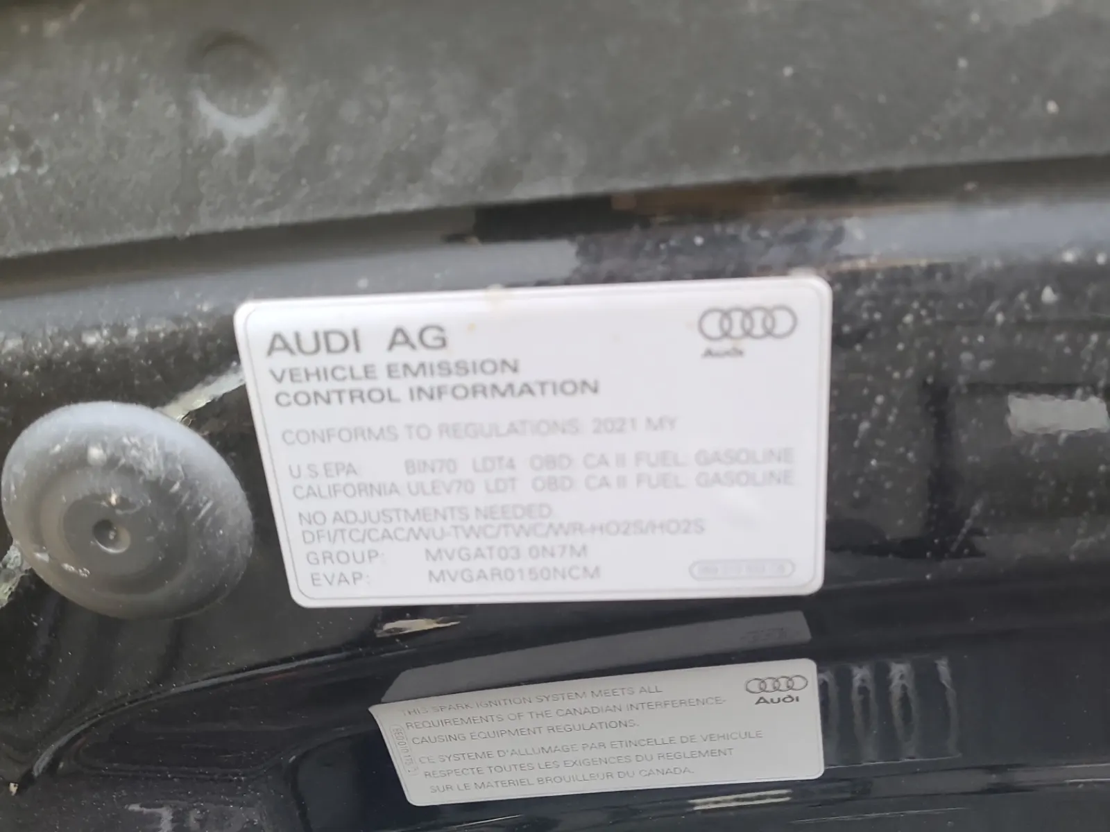 Emission Sticker Photo