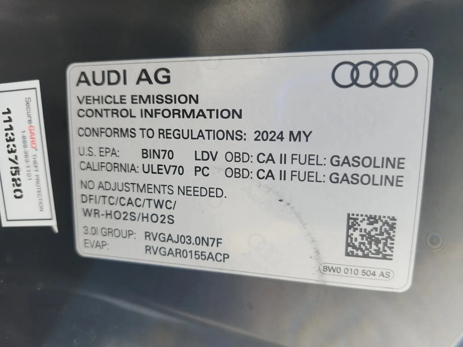 Emission Sticker Photo