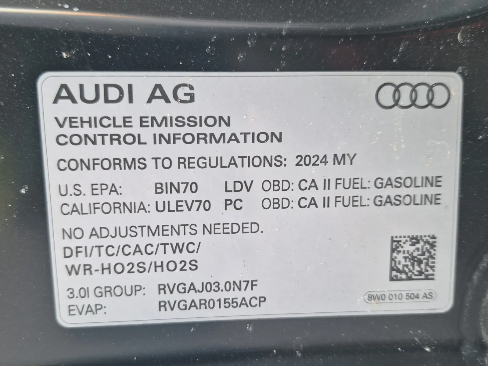 Emission Sticker Photo