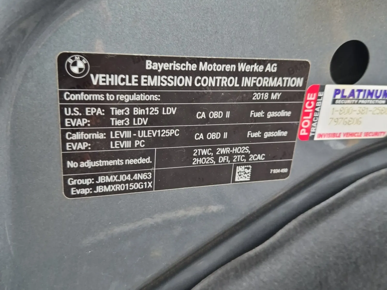Emission Sticker Photo