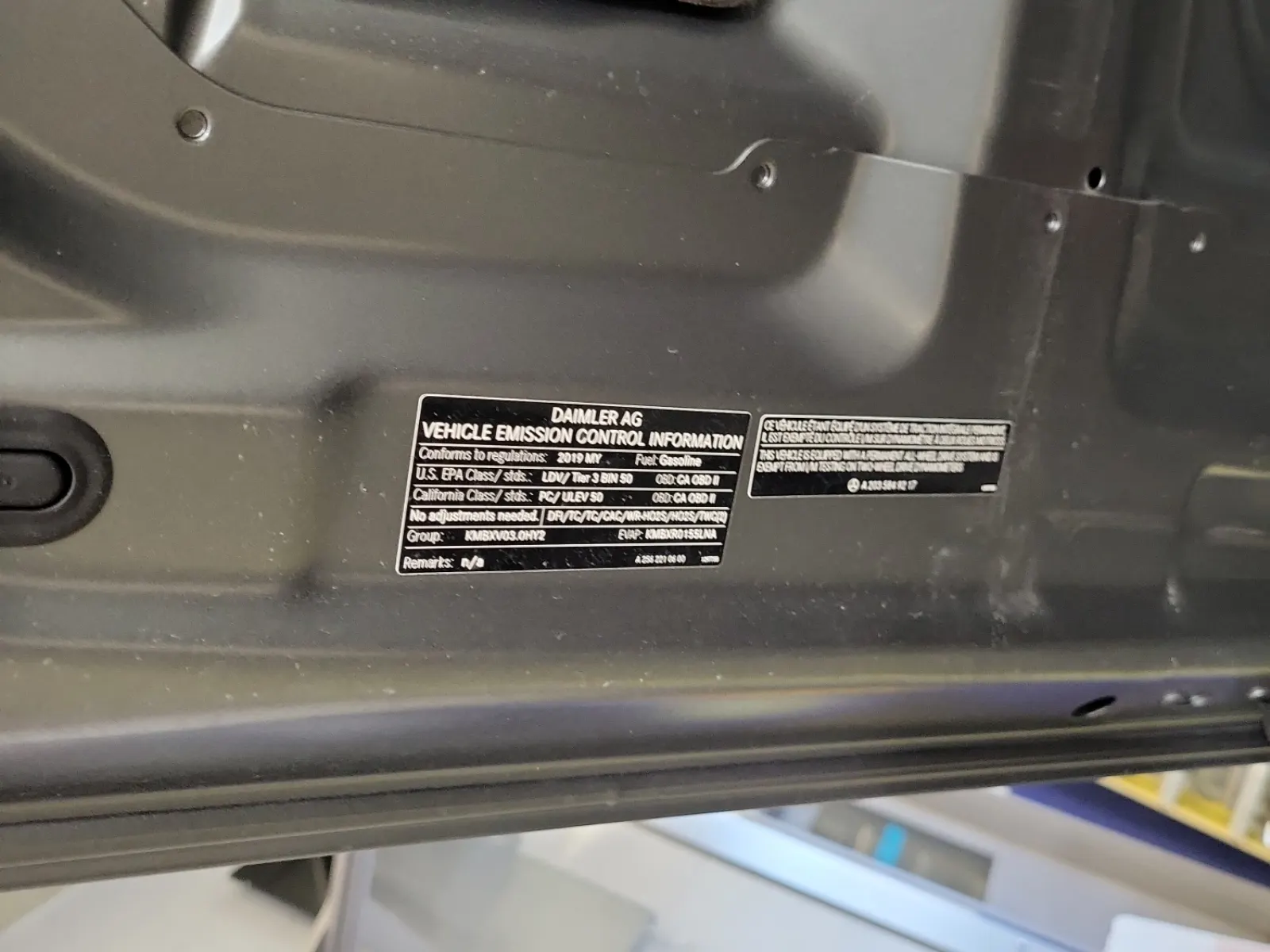 Emission Sticker Photo
