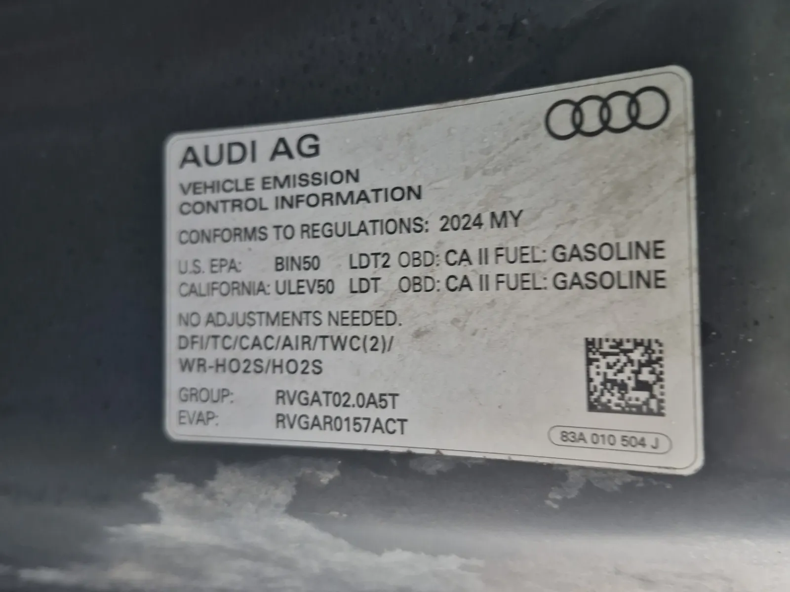 Emission Sticker Photo