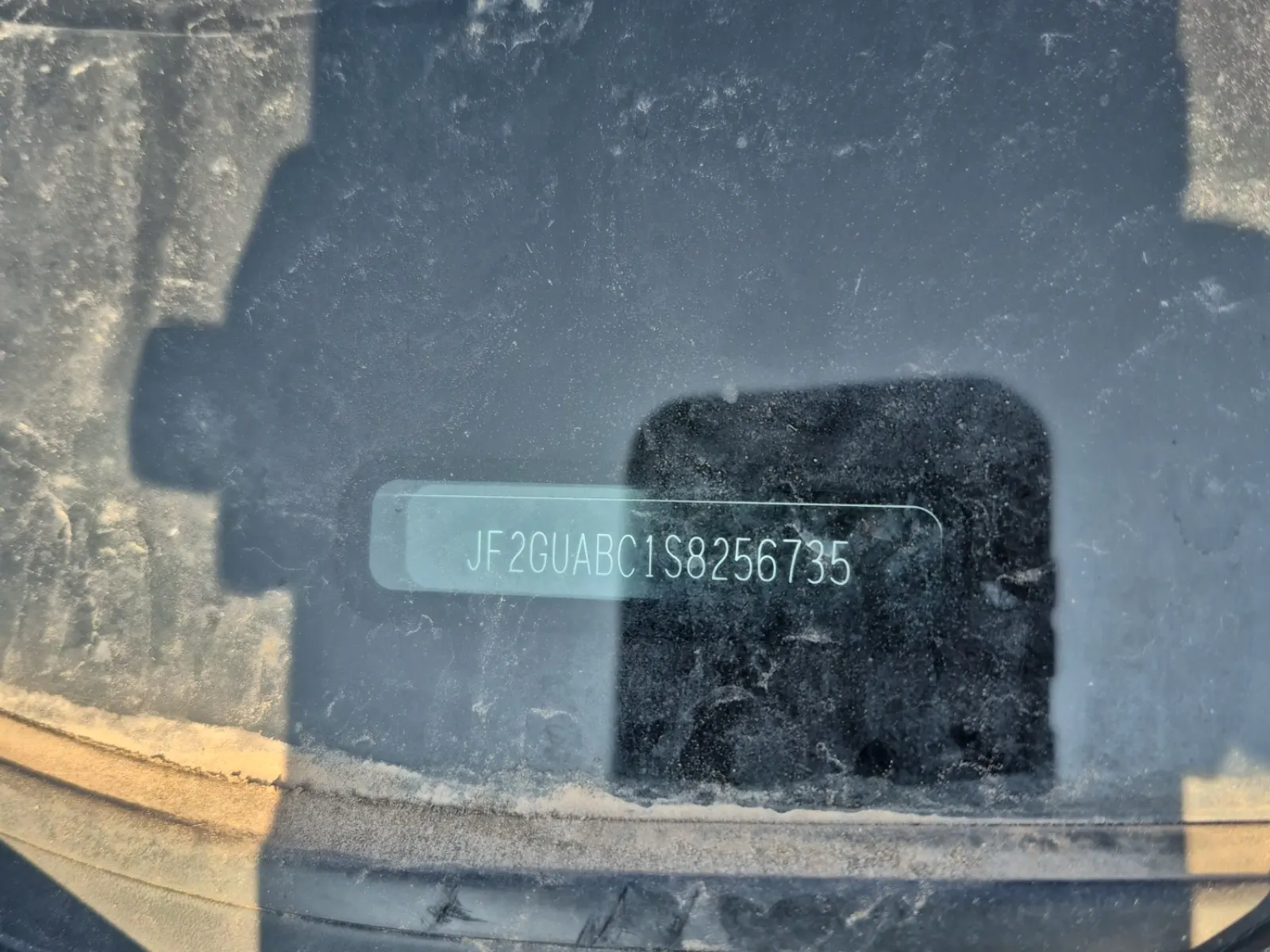 Dash VIN Plate Photo
