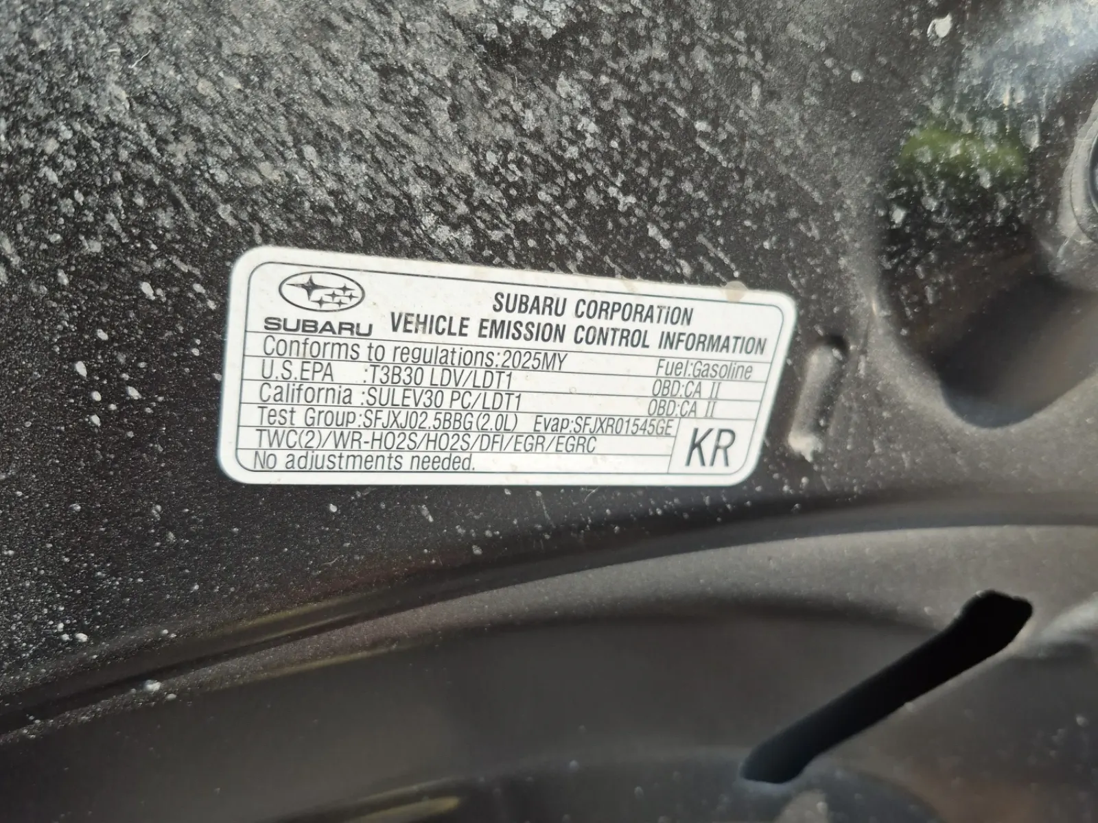 Emission Sticker Photo