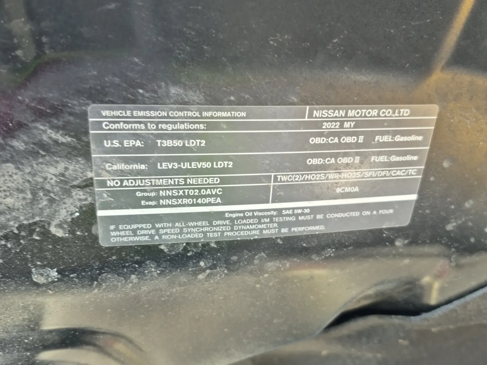 Emission Sticker Photo