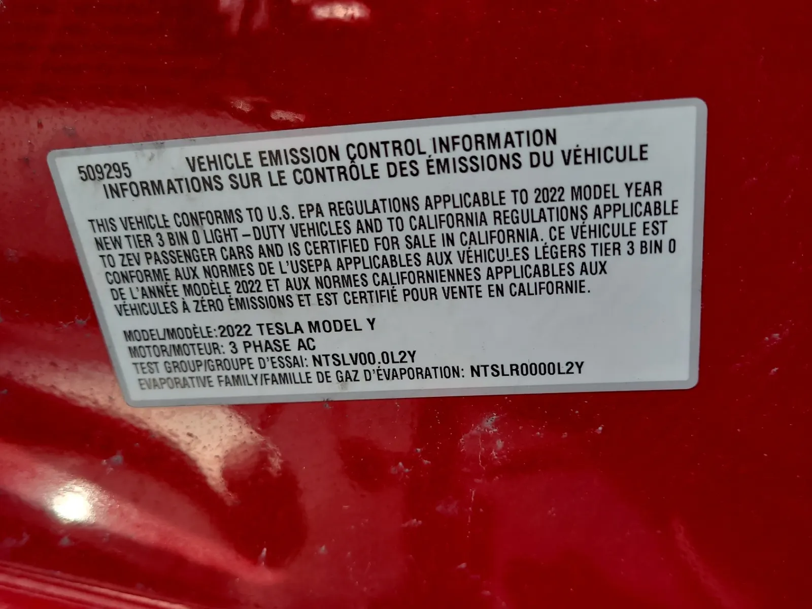 Emission Sticker Photo