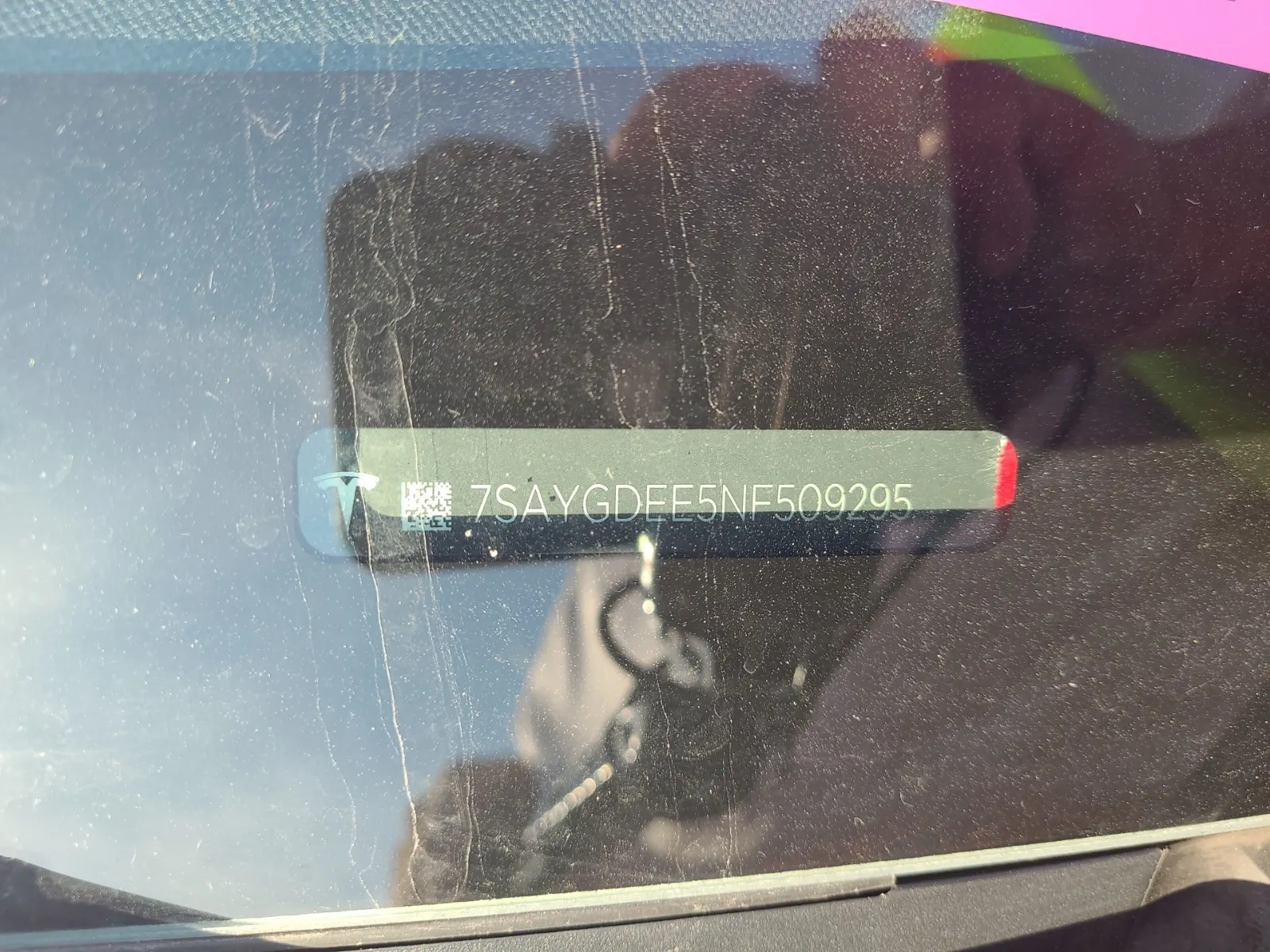 Dash VIN Plate Photo