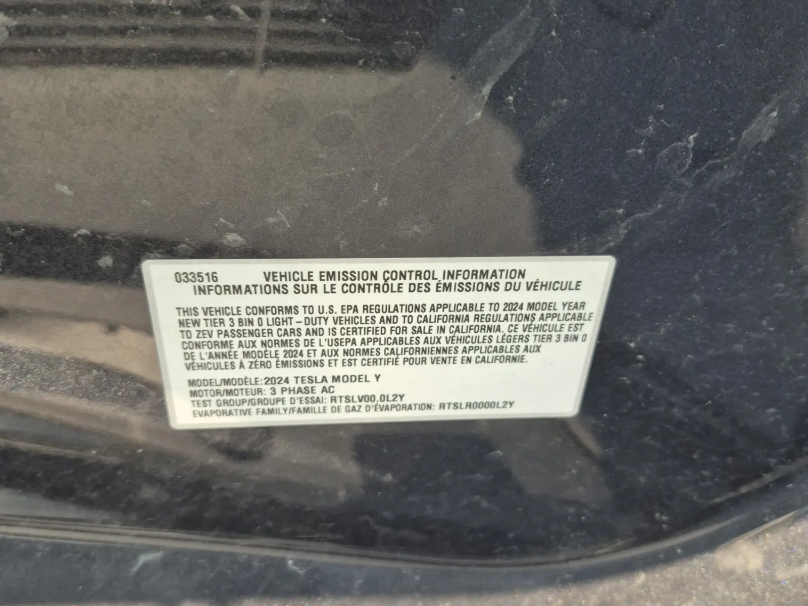 Emission Sticker Photo
