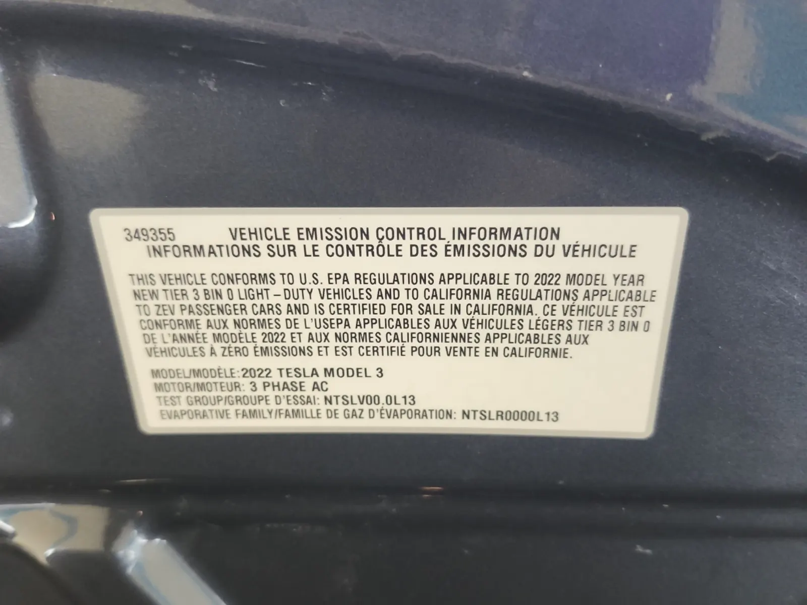 Emission Sticker Photo