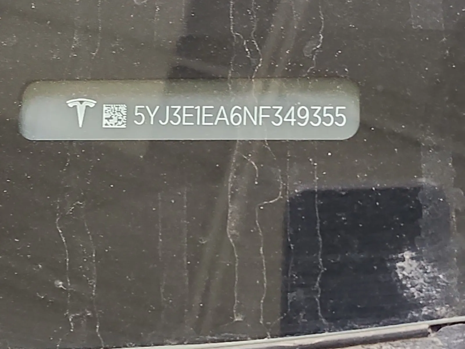 Dash VIN Plate Photo