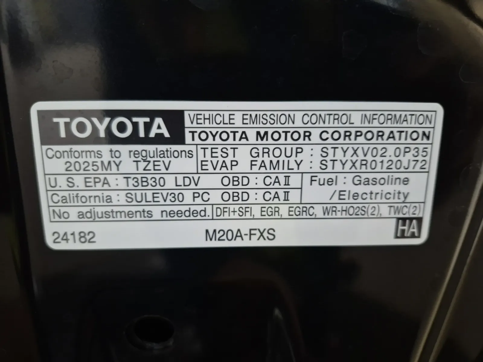 Emission Sticker Photo