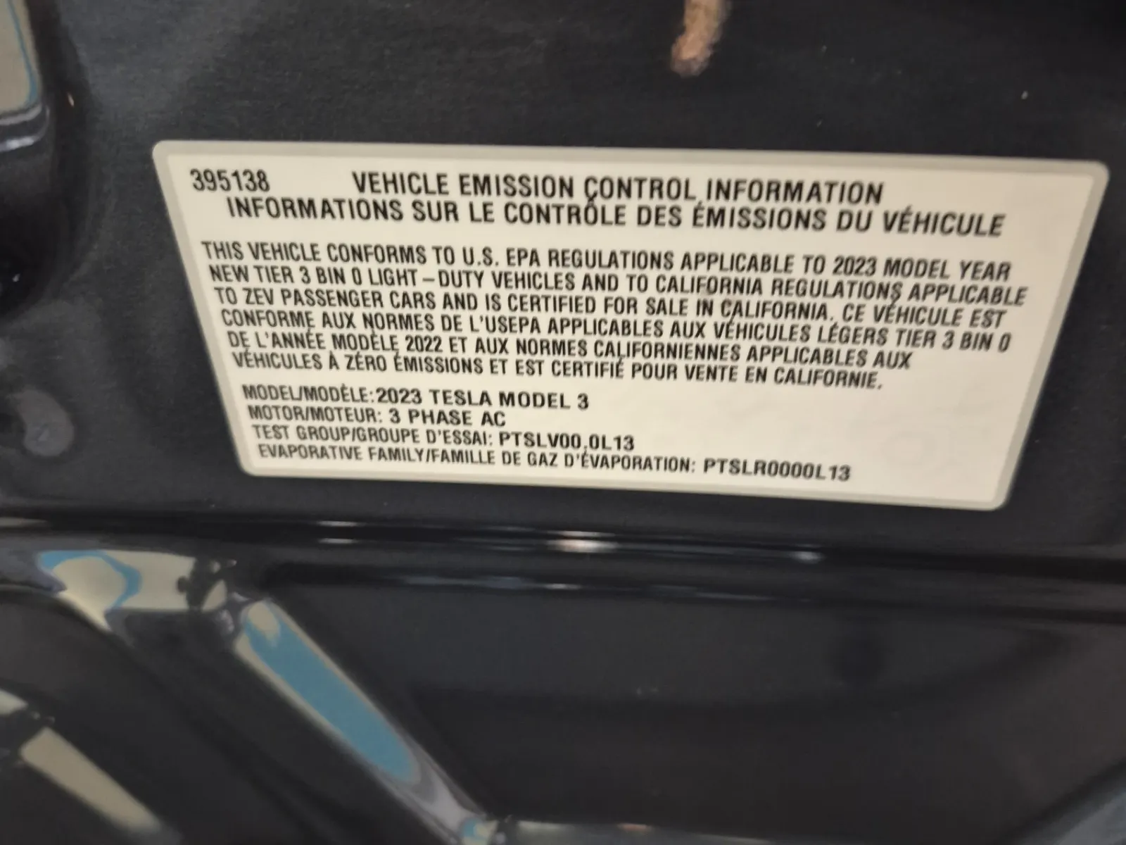 Emission Sticker Photo