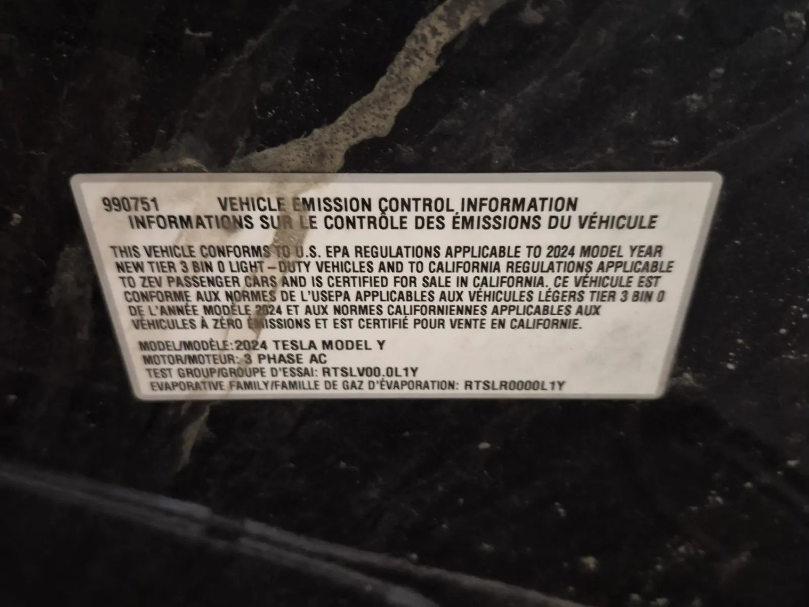 Emission Sticker Photo