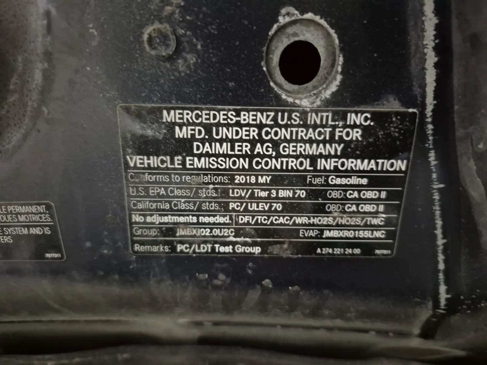 Emission Sticker Photo