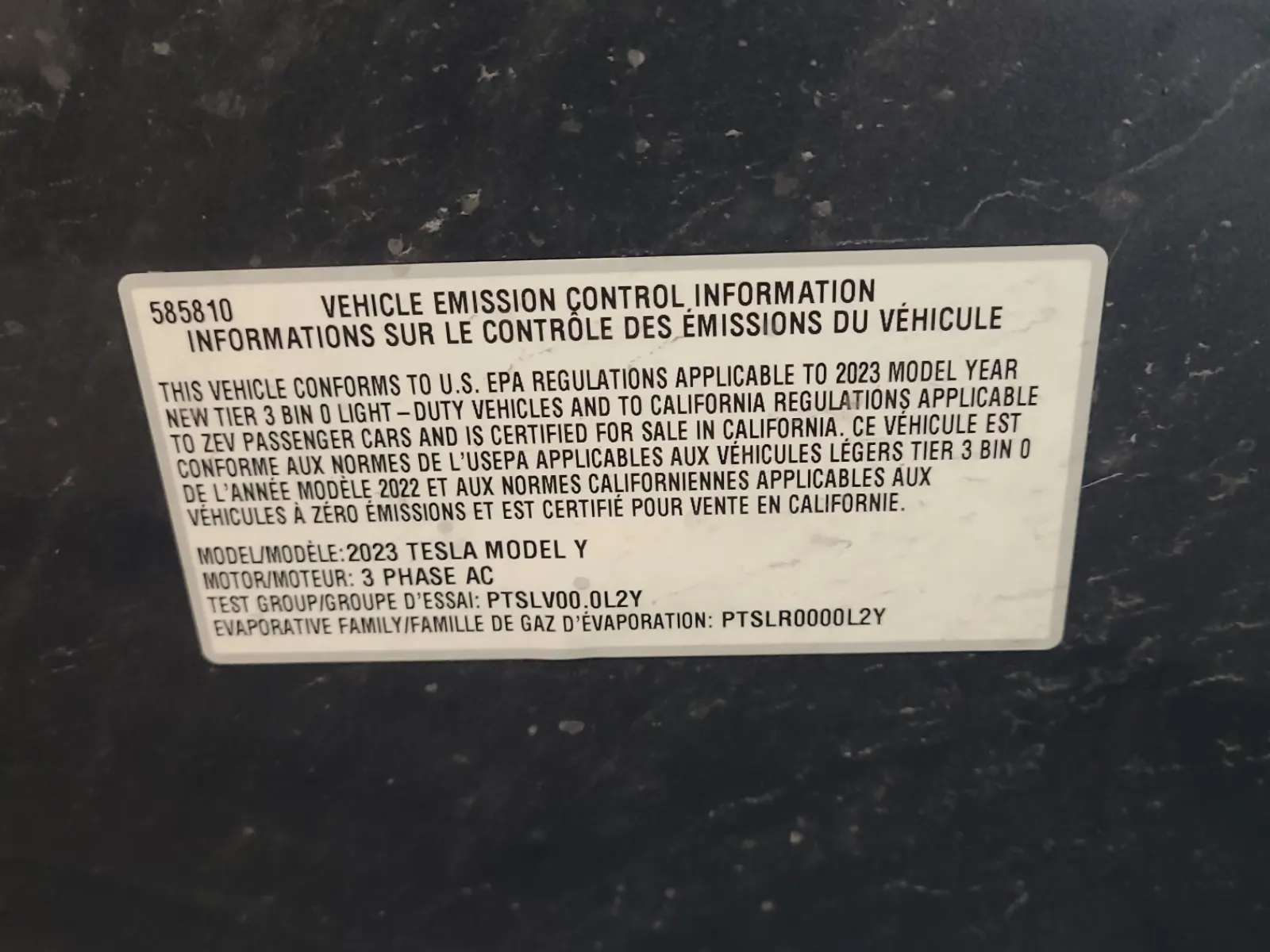 Emission Sticker Photo
