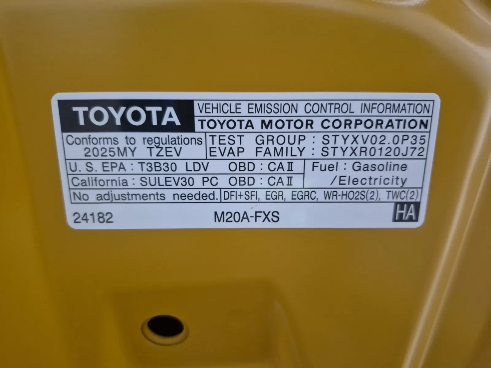 Emission Sticker Photo
