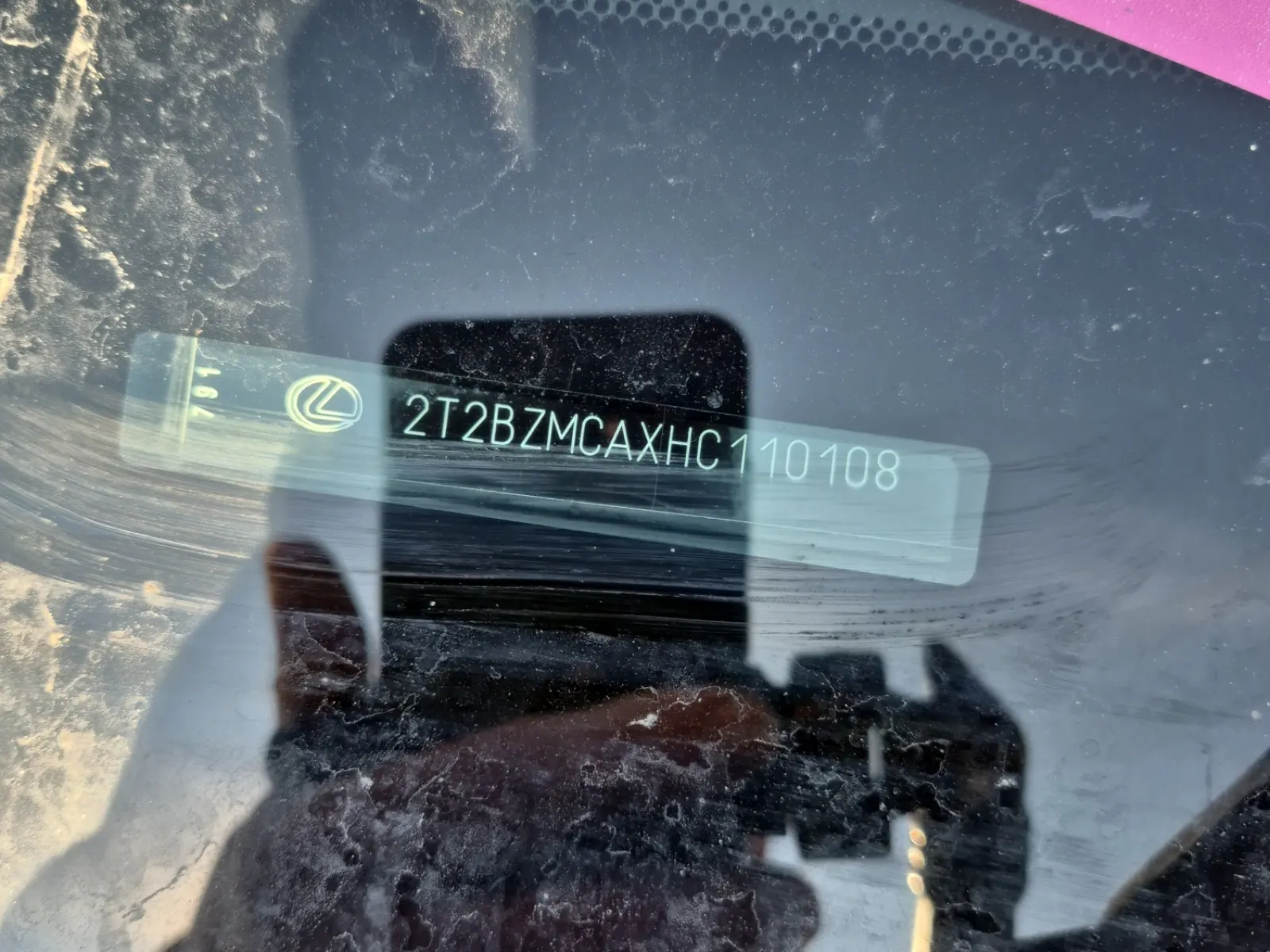 Dash VIN Plate Photo