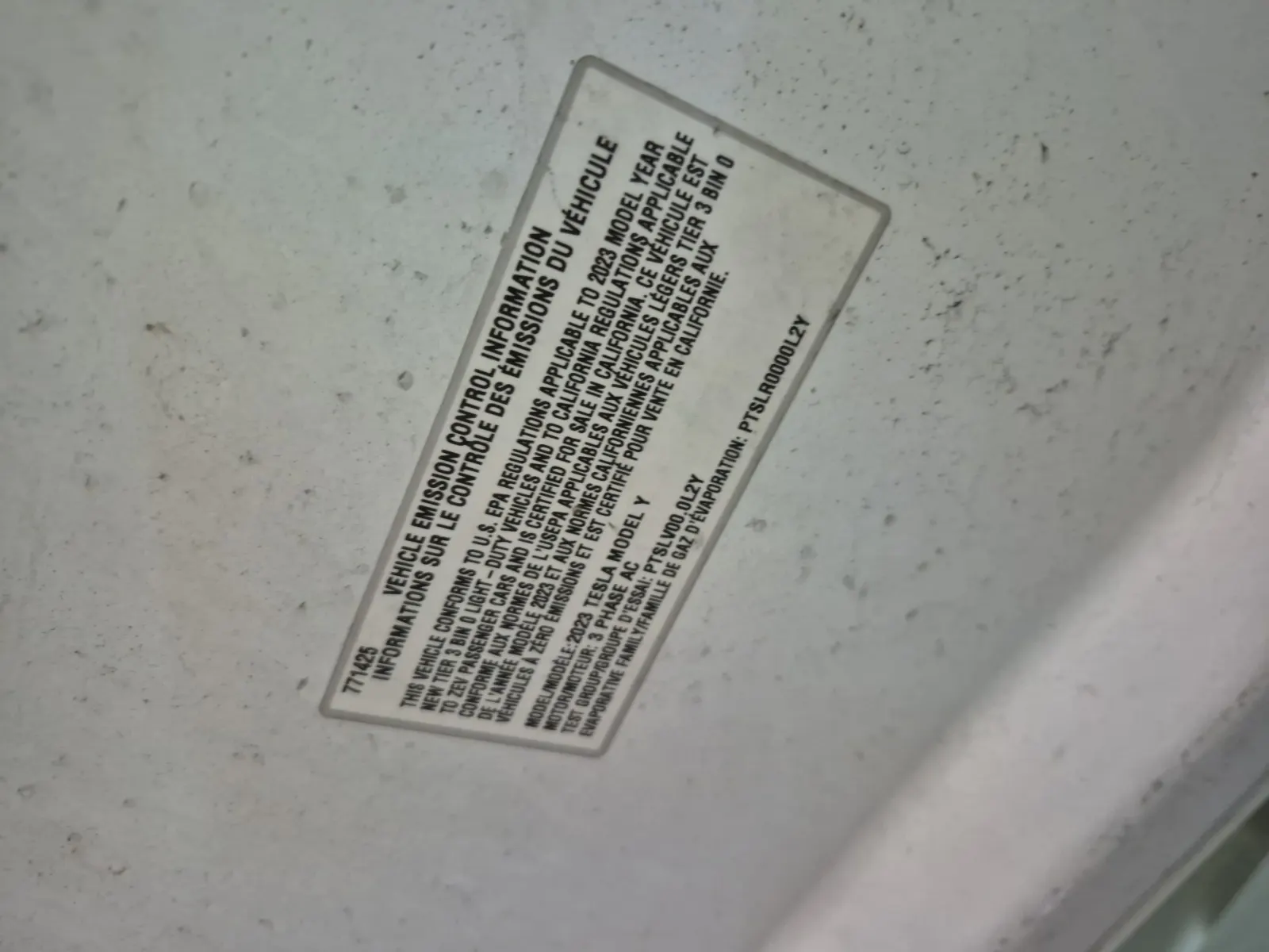 Emission Sticker Photo