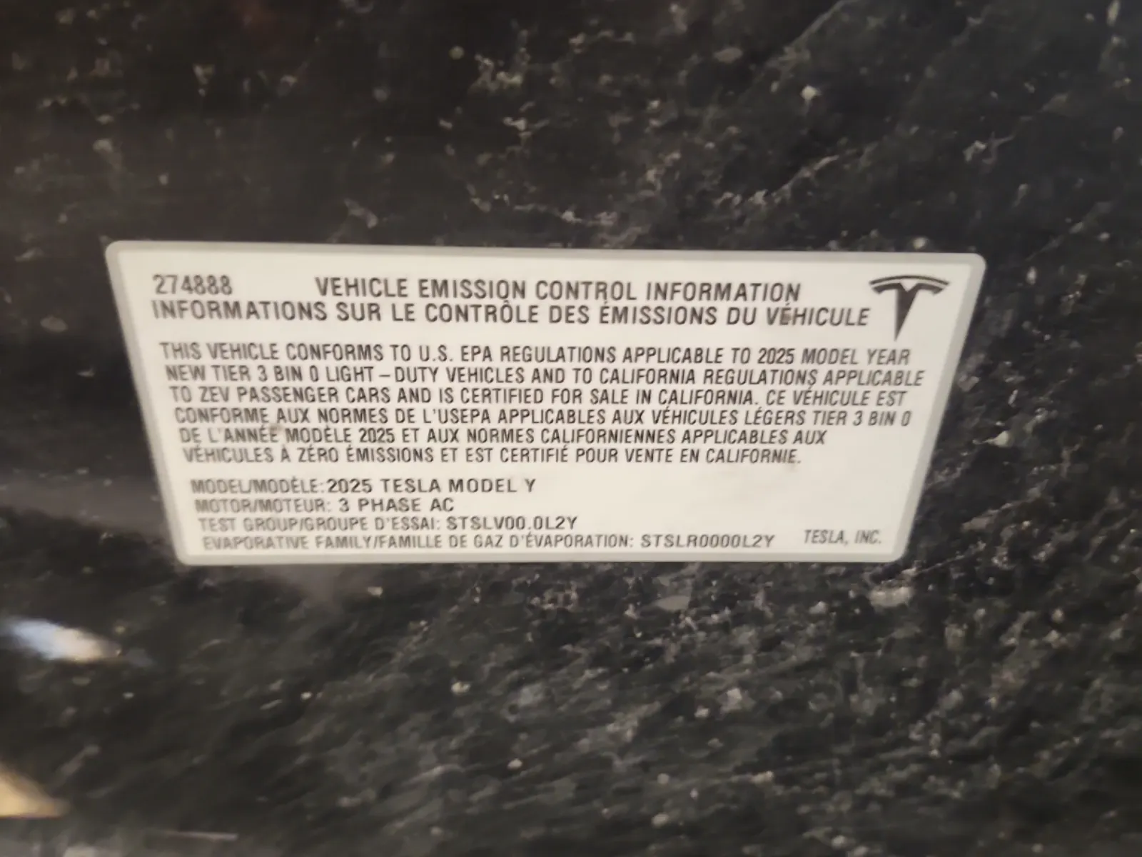 Emission Sticker Photo