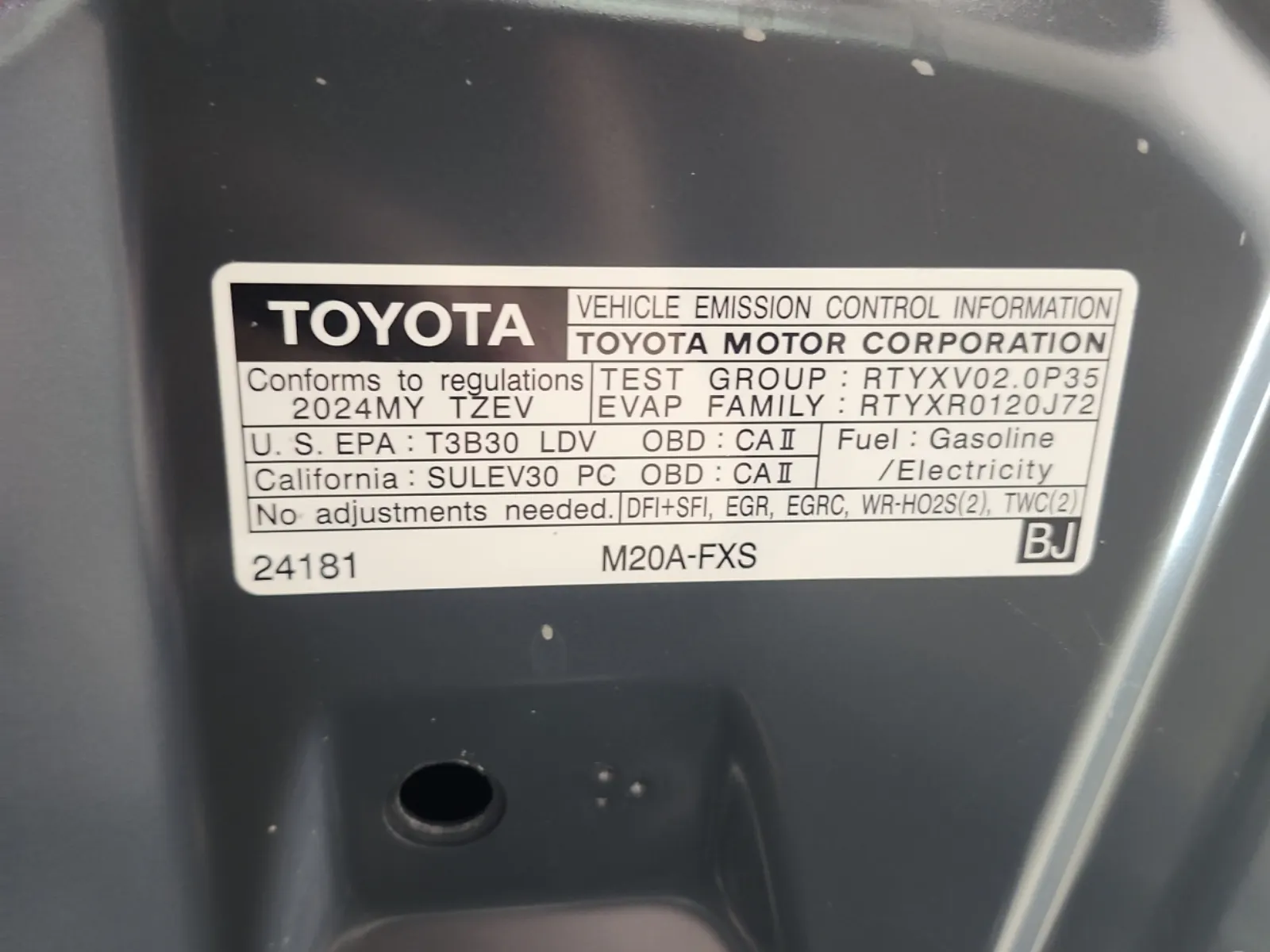 Emission Sticker Photo