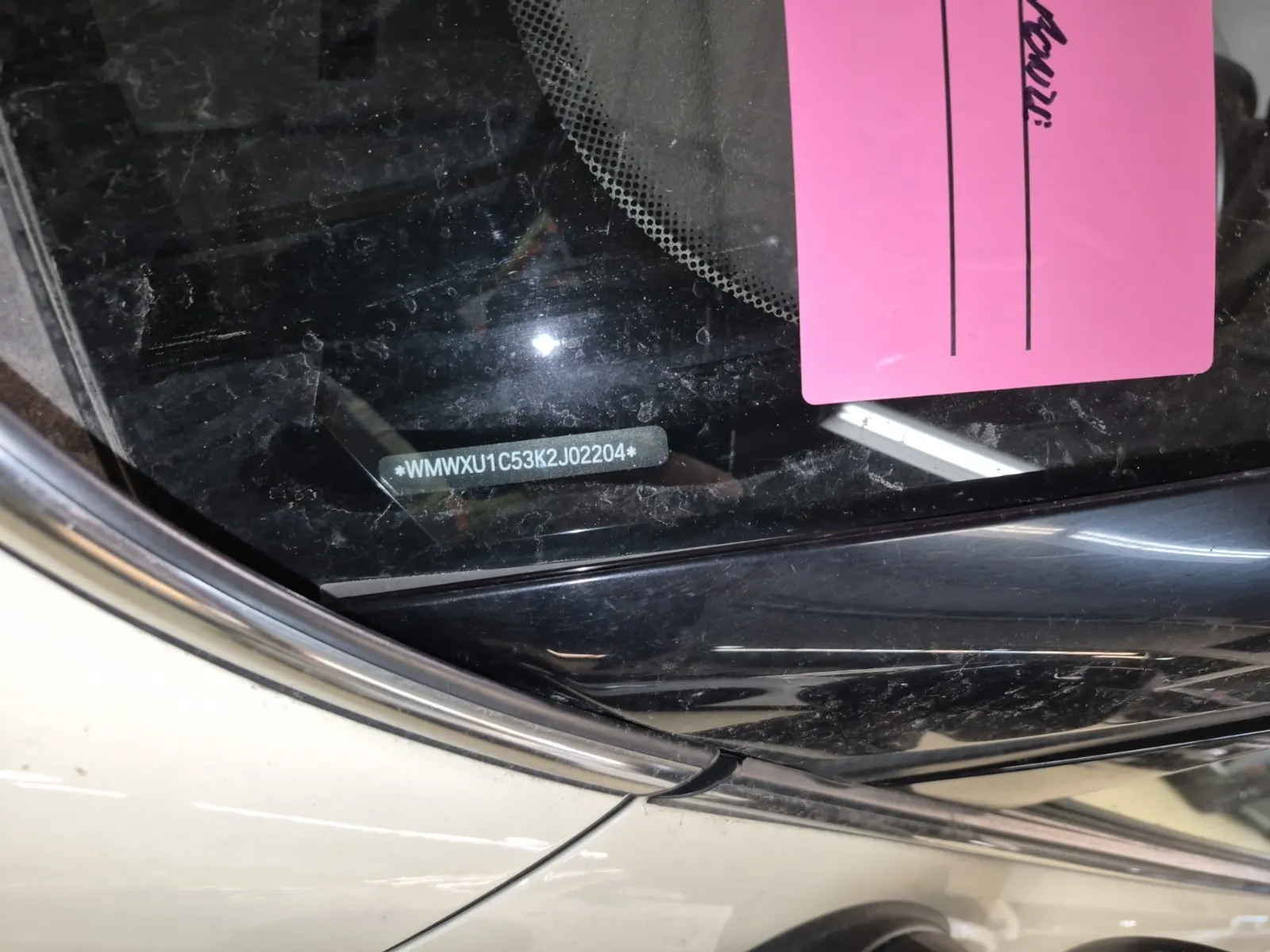 Dash VIN Plate Photo