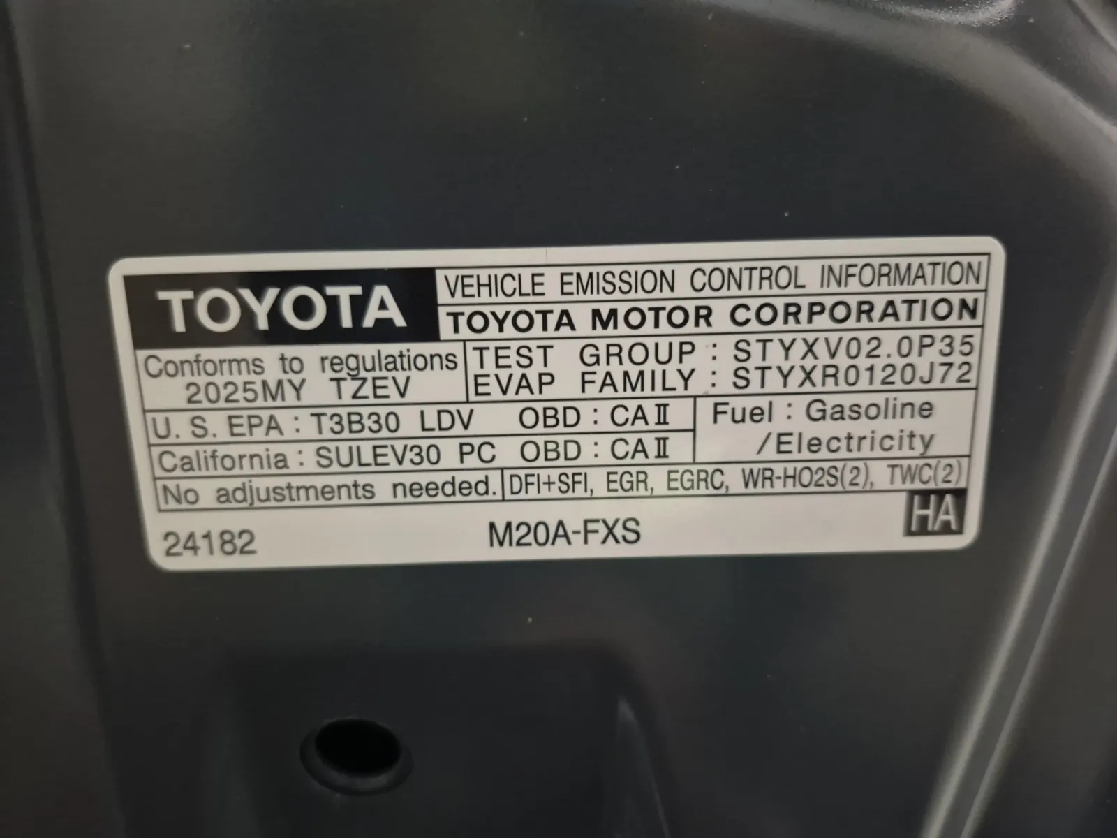 Emission Sticker Photo