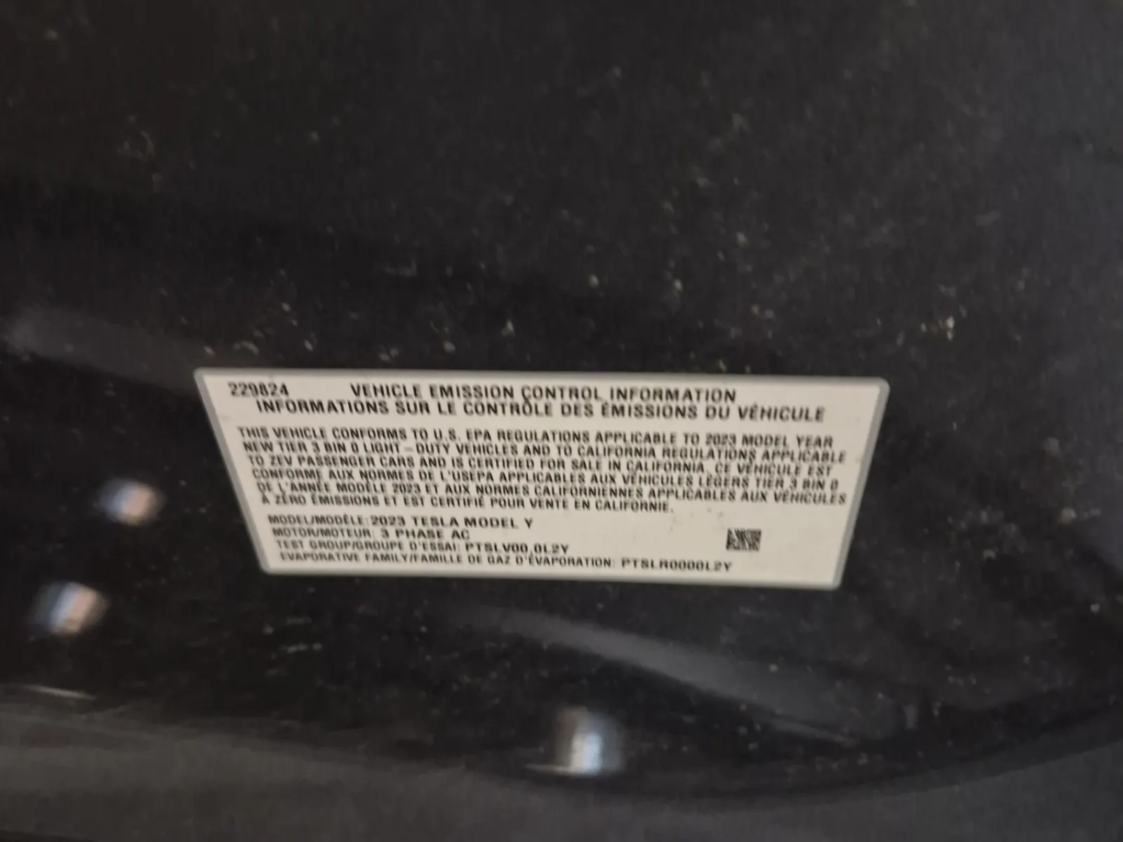 Emission Sticker Photo