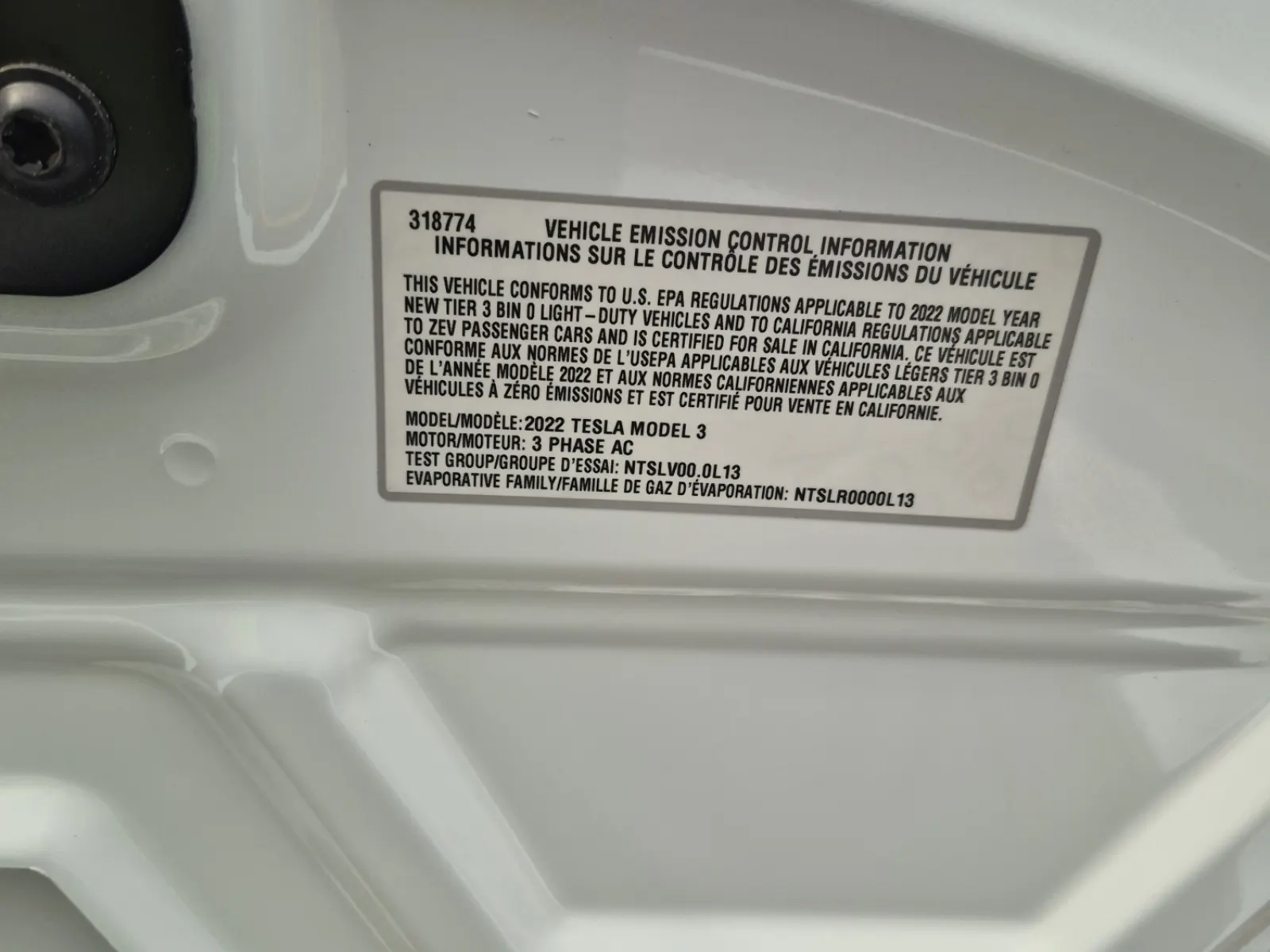 Emission Sticker Photo