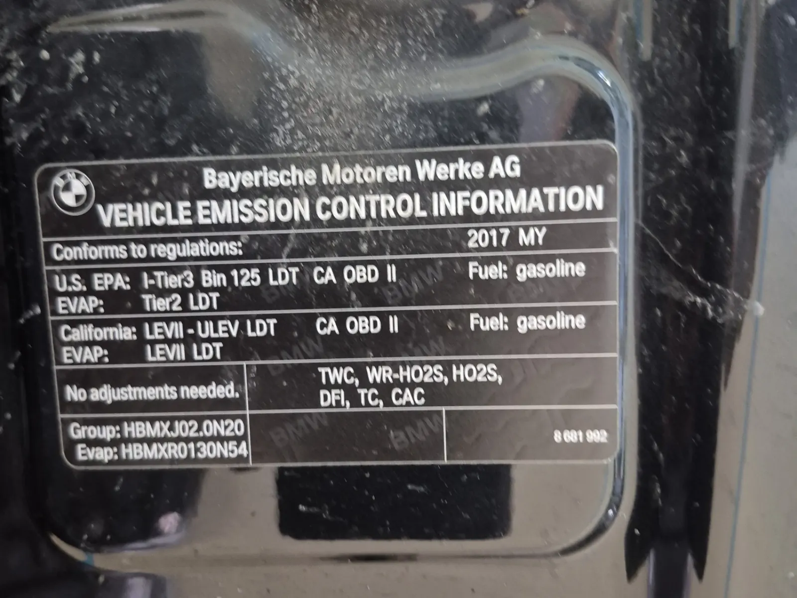 Emission Sticker Photo