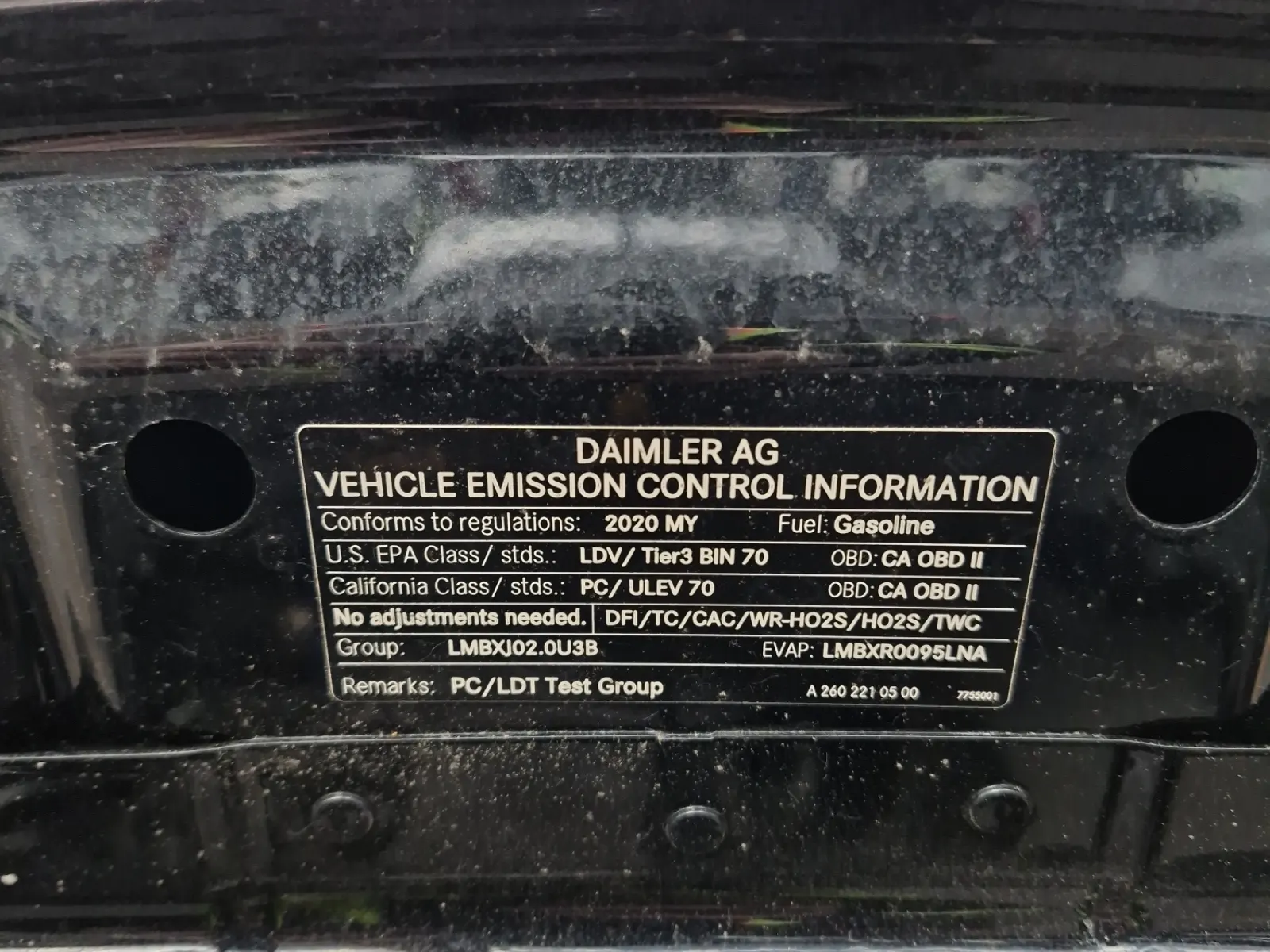 Emission Sticker Photo