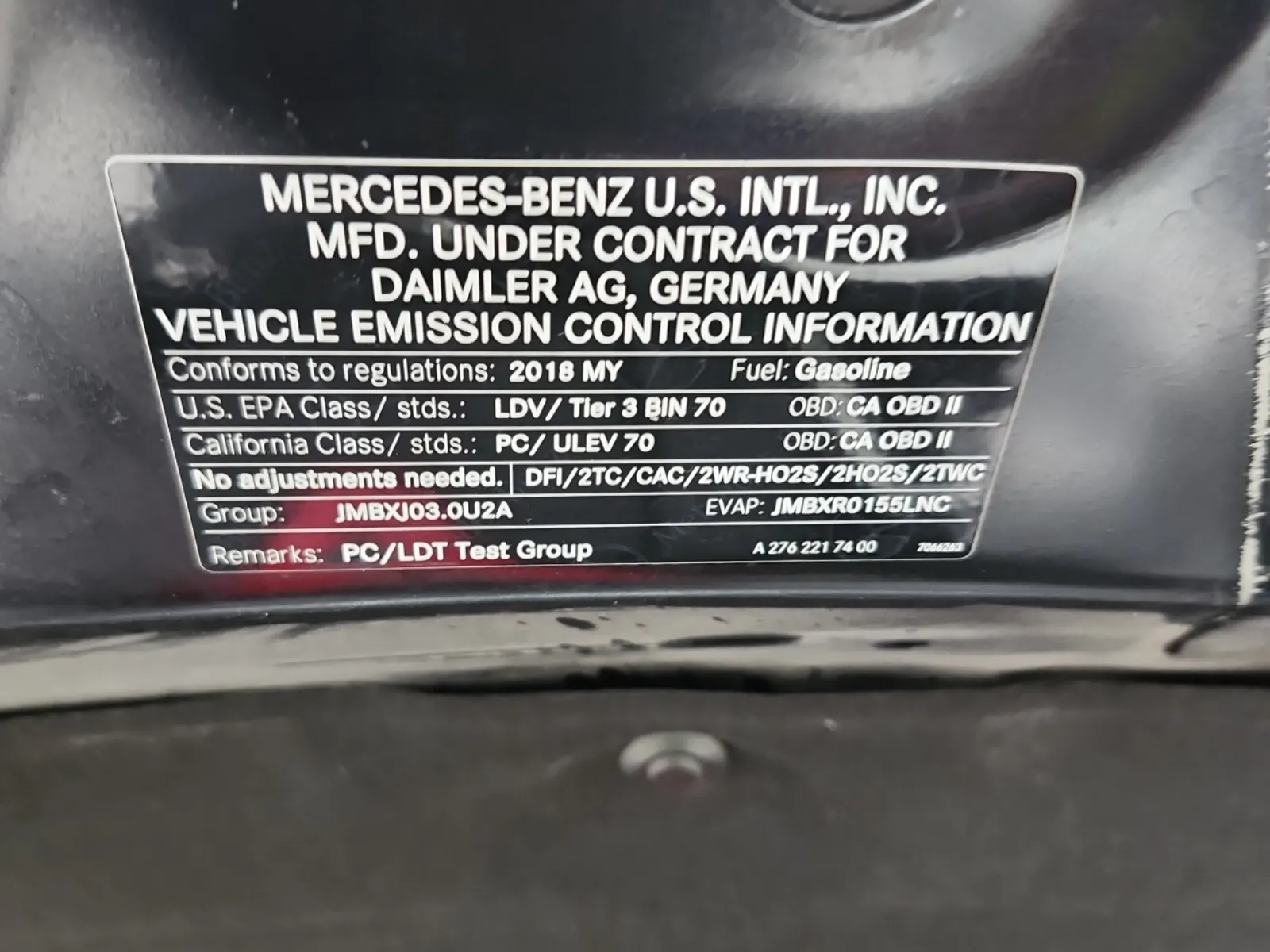 Emission Sticker Photo