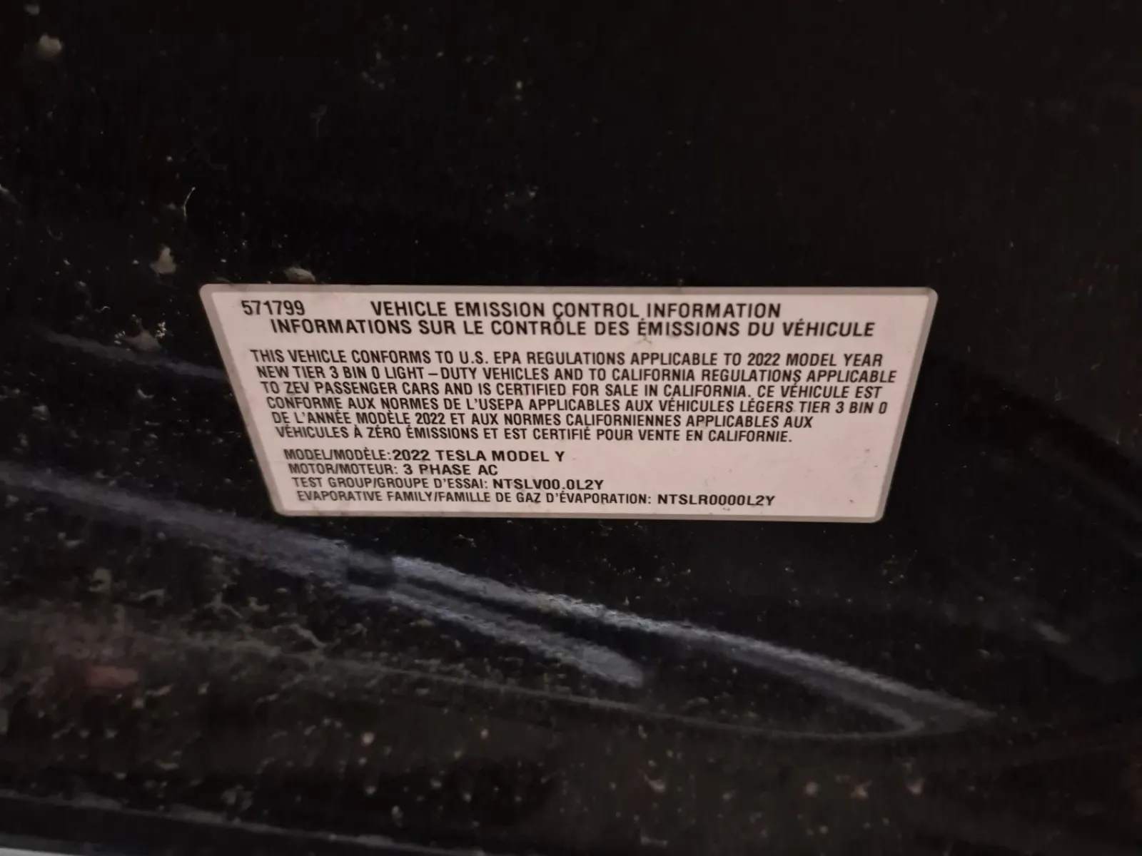 Emission Sticker Photo