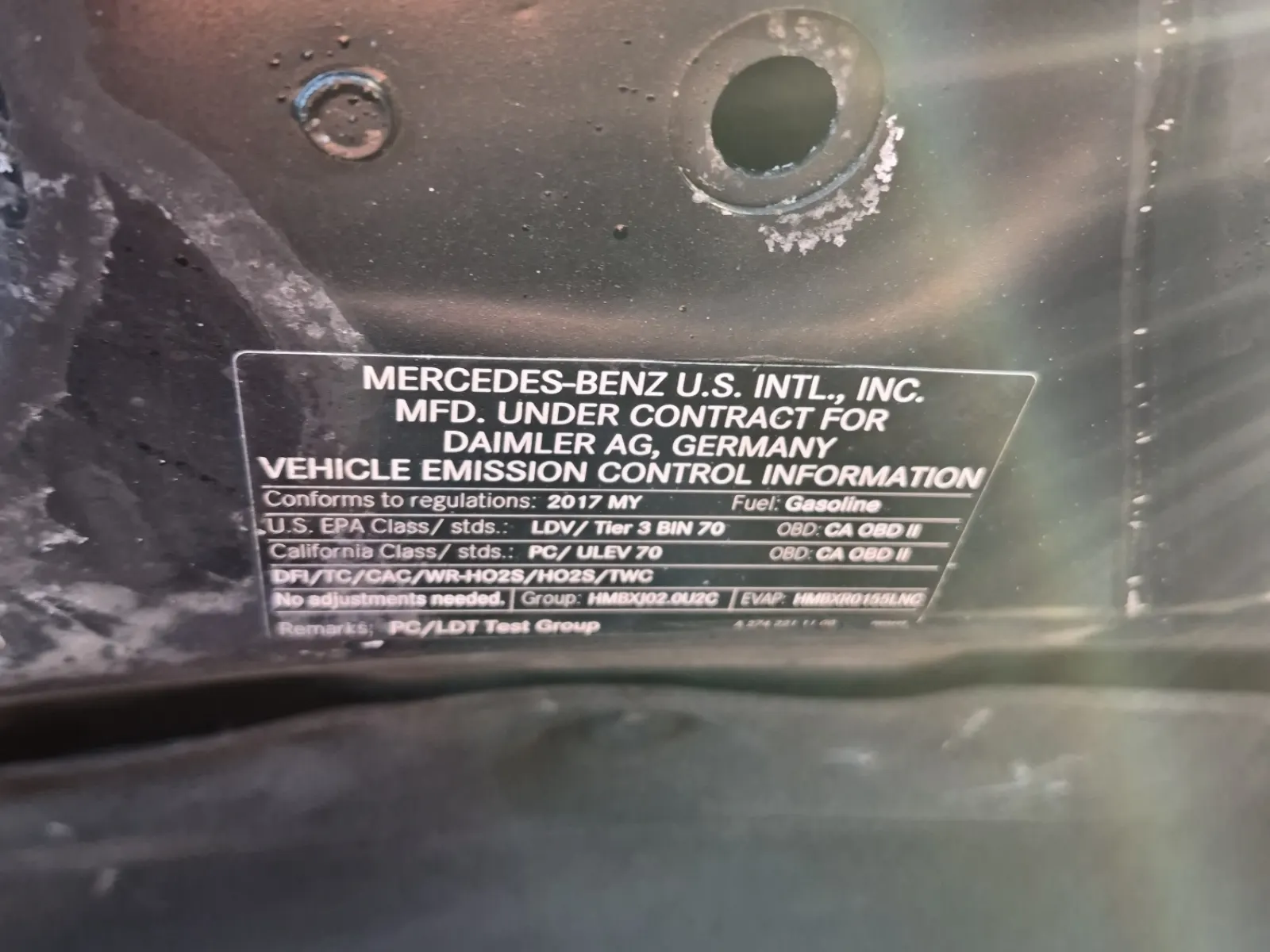 Emission Sticker Photo