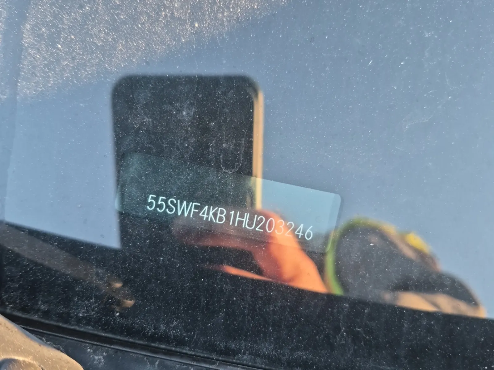 Dash VIN Plate Photo